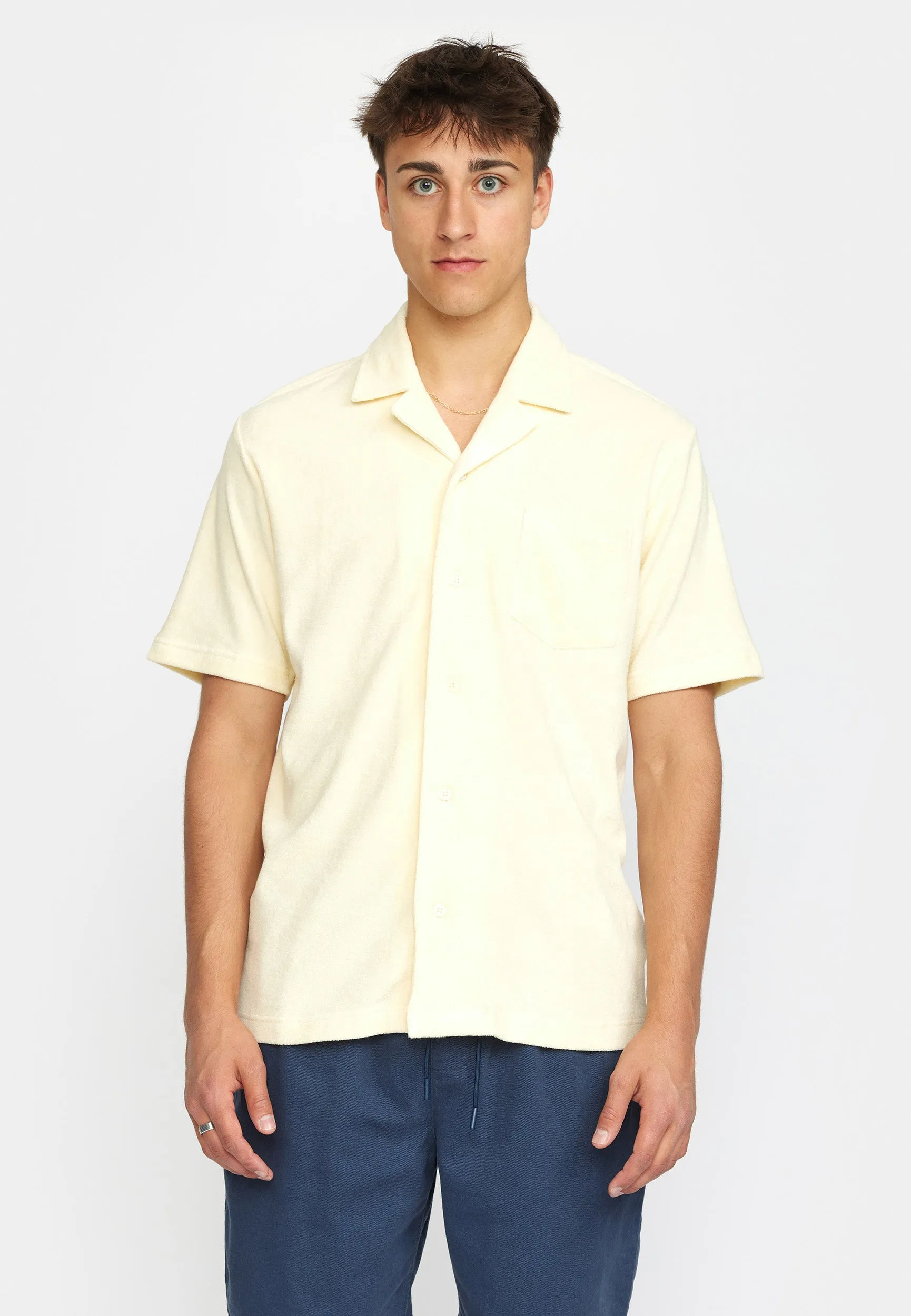 Terry Short-sleeved Cuban Shirt / 3823 - Offwhite sold by Revolution