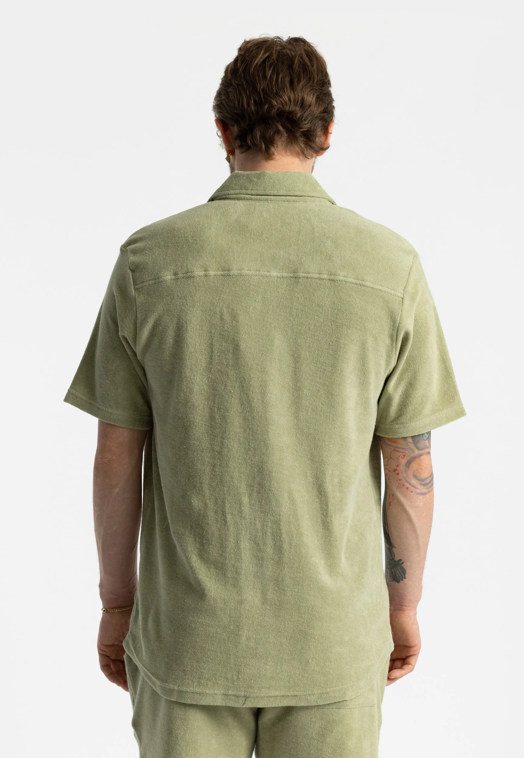 Terry Short-sleeved Cuban Shirt / 3823 - Lightgreen sold by Revolution product image thumbnail 3