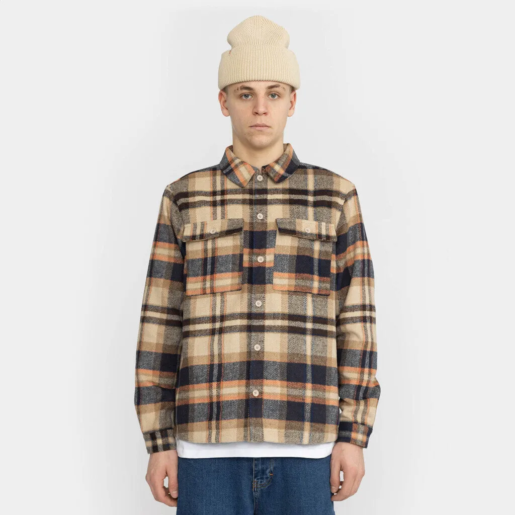 Lined Overshirt W Buttons / 3966 - Lightbrown sold by Revolution