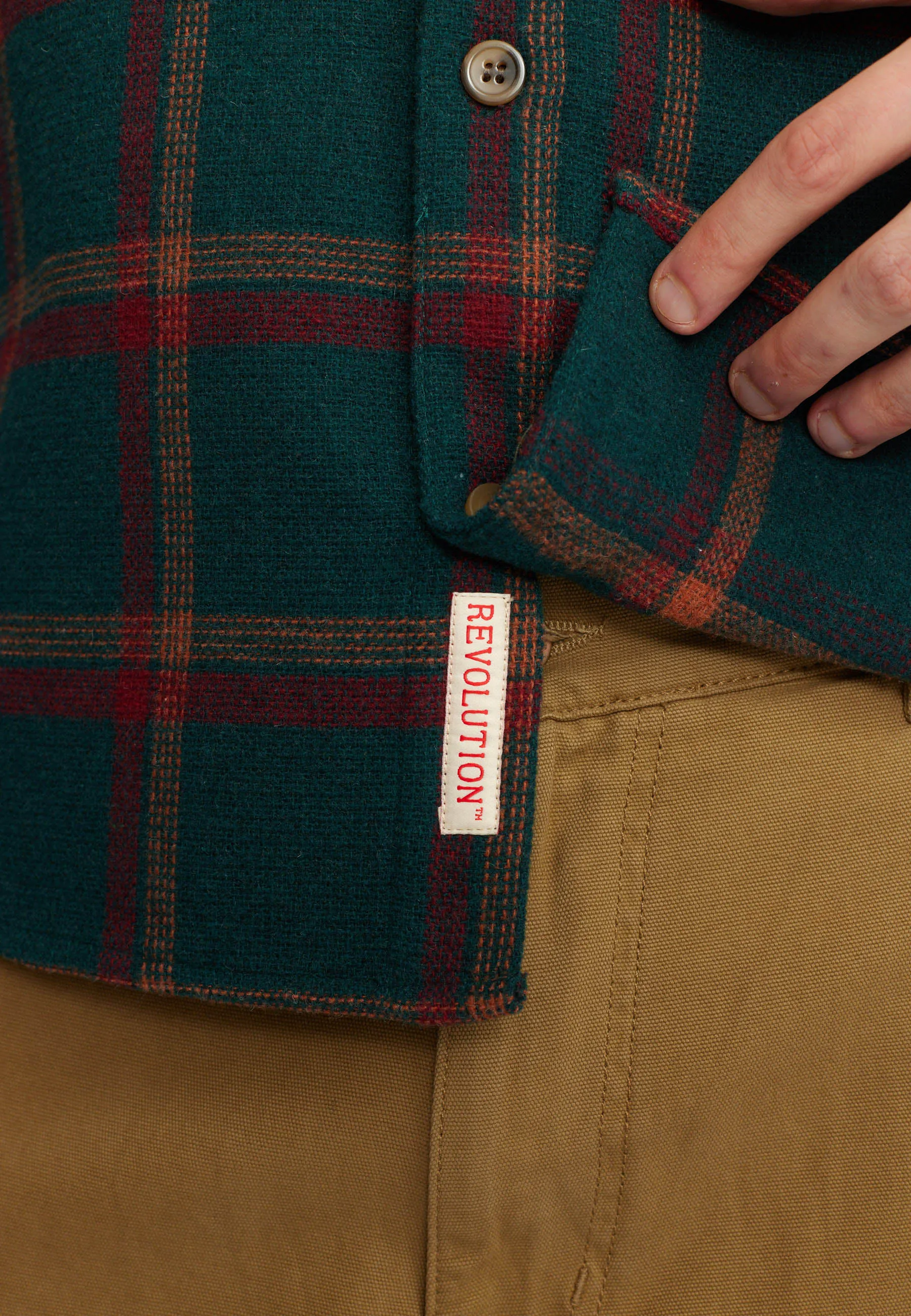 Casual Overshirt / 3839 - Green sold by Revolution product image thumbnail 4