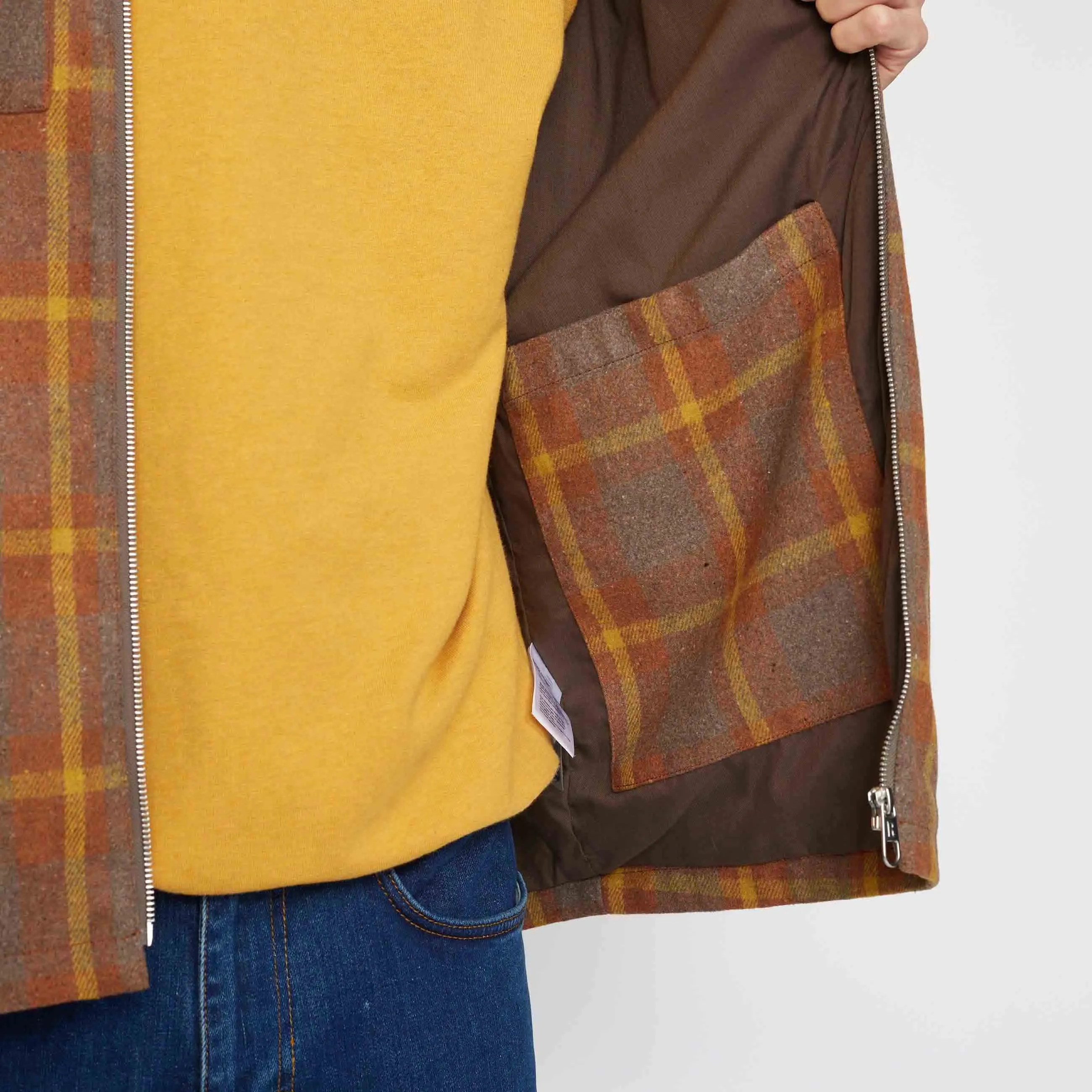 Lined Overshirt w Zipper / 3143 - Brown sold by Revolution product image thumbnail 4