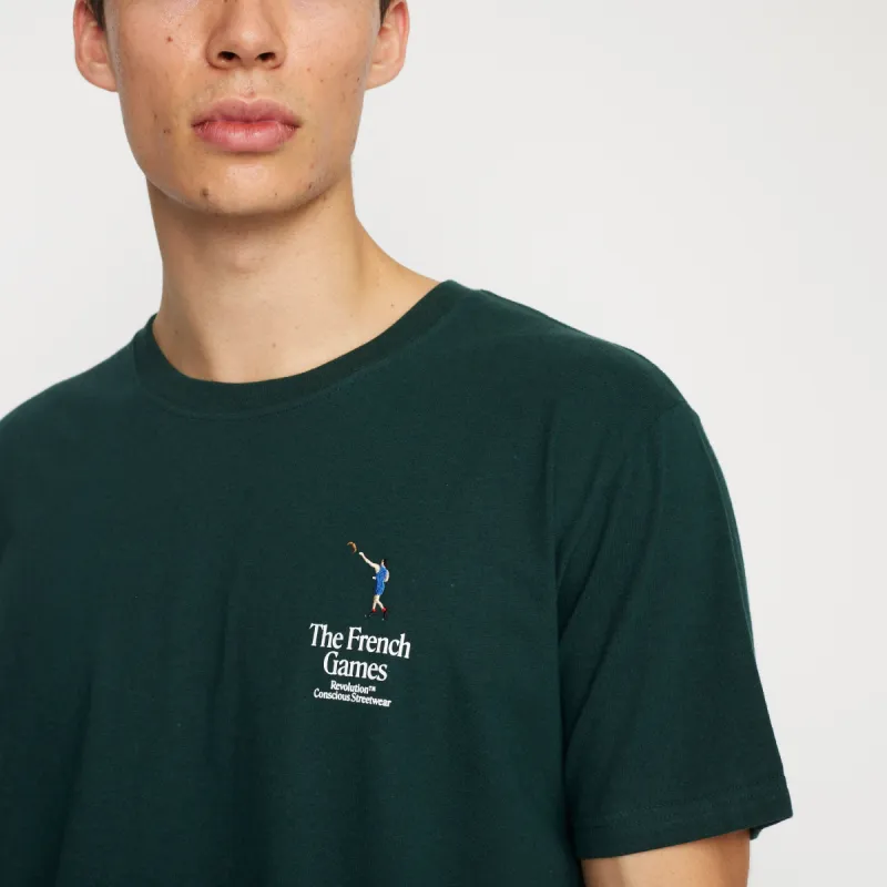 Application T-Shirt / 1377 SHO - Darkgreen-melange sold by Revolution