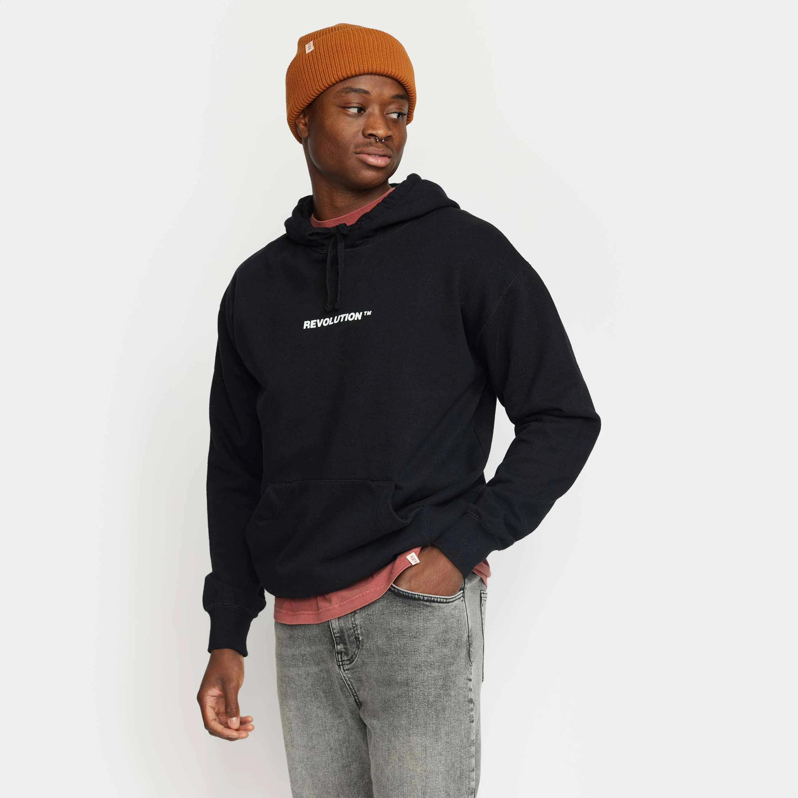 Printed Hoodie / 2781 CAR - Black sold by Revolution