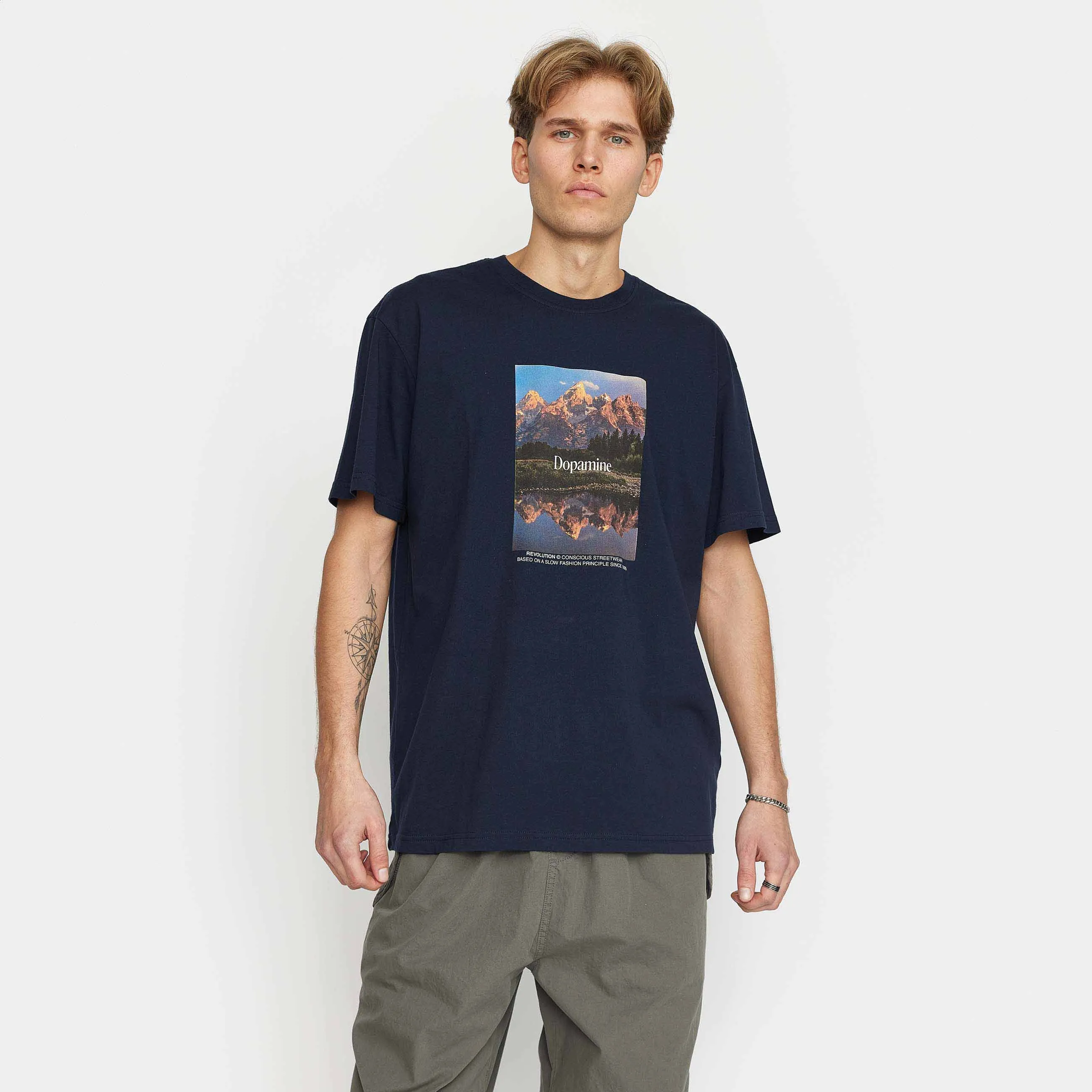 Printed T-shirt / 1382 DOP - Navy sold by Revolution product image thumbnail 2