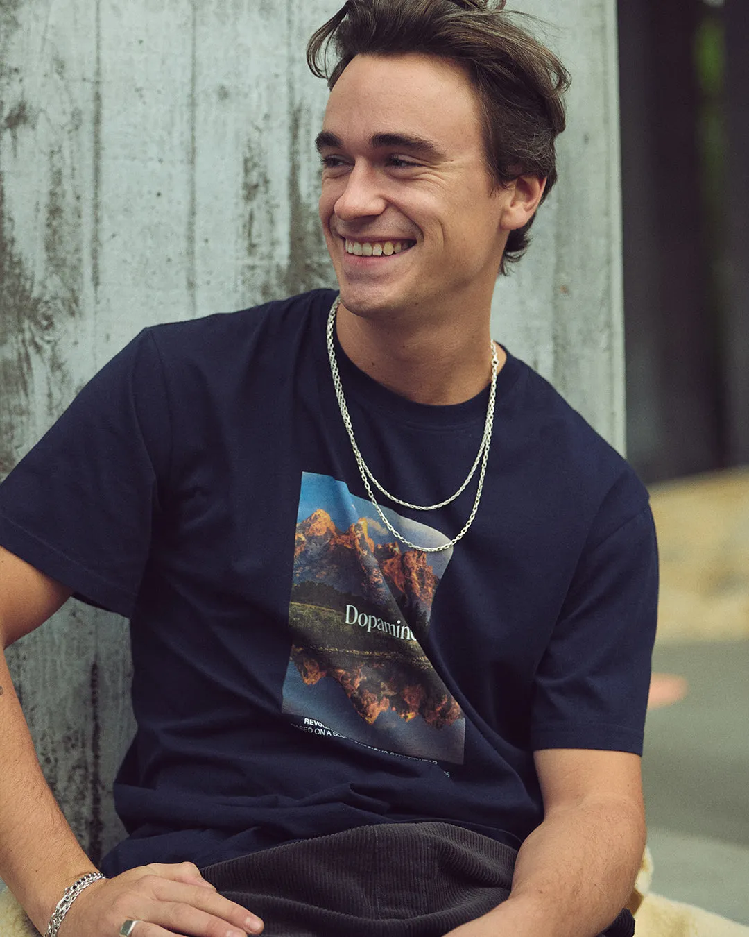 Printed T-shirt / 1382 DOP - Navy sold by Revolution