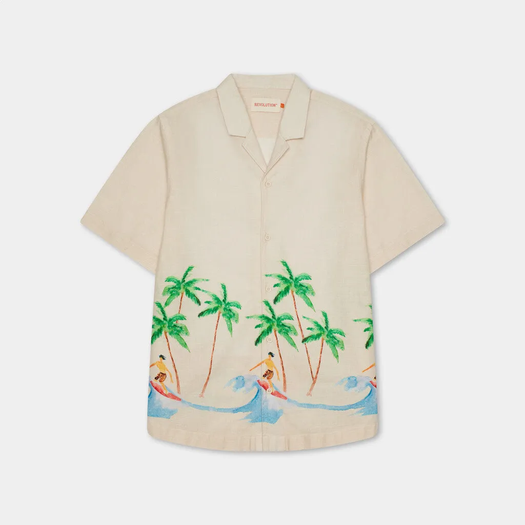 Short-sleeved Cuban Shirt / 3104 - Offwhite sold by Revolution product image thumbnail 5