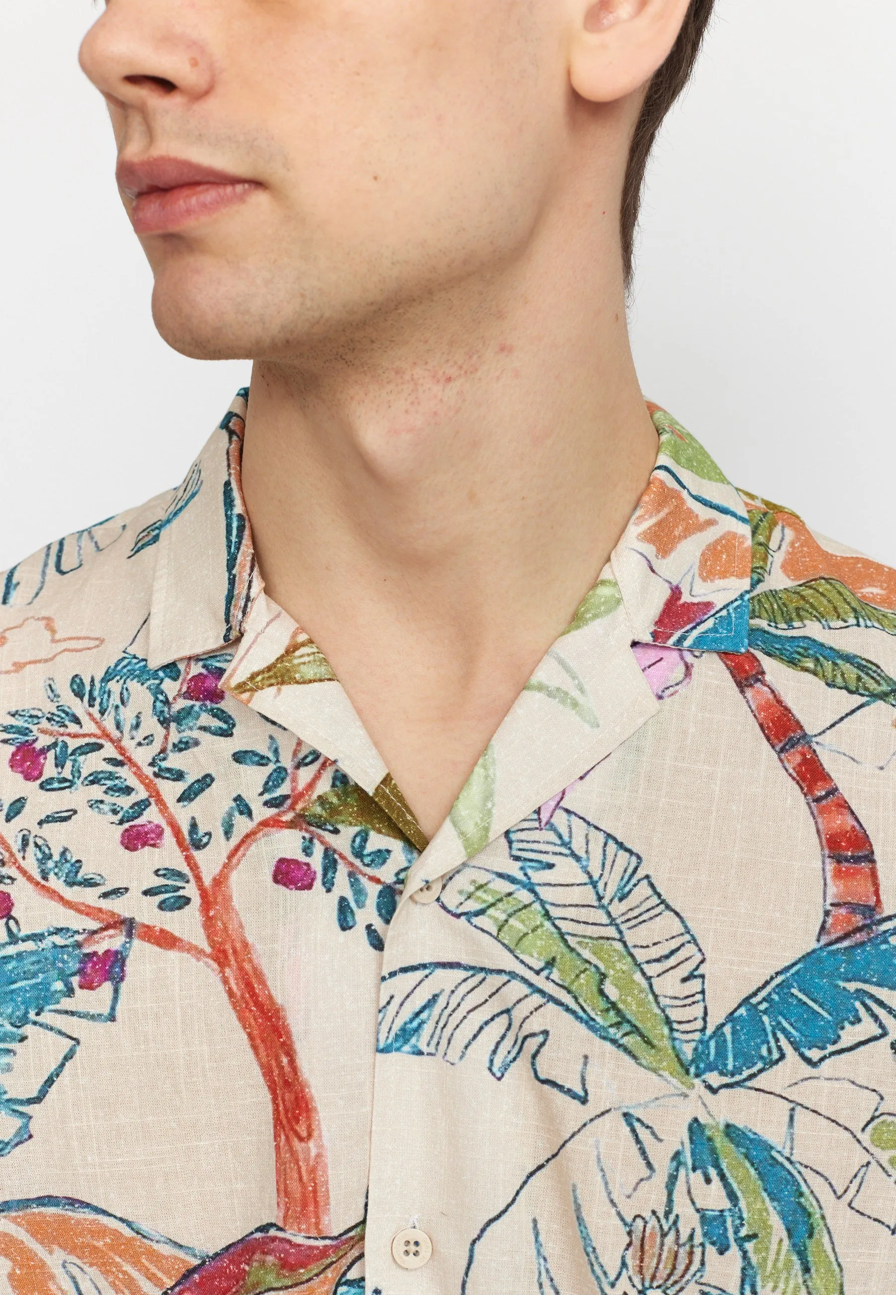 Short-sleeved Cuban Shirt / 3107 - Blue sold by Revolution product image thumbnail 5