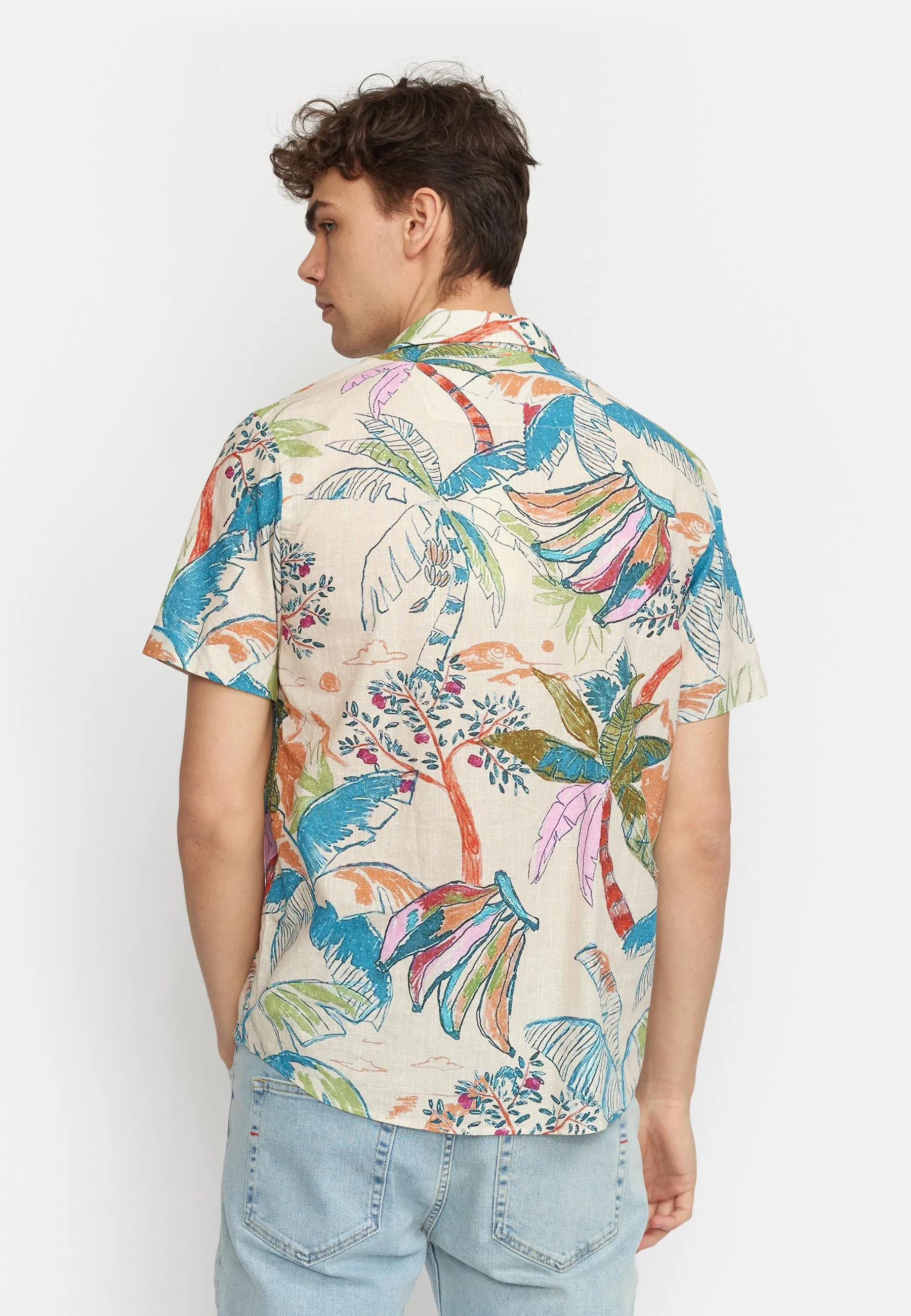 Short-sleeved Cuban Shirt / 3107 - Blue sold by Revolution product image thumbnail 2