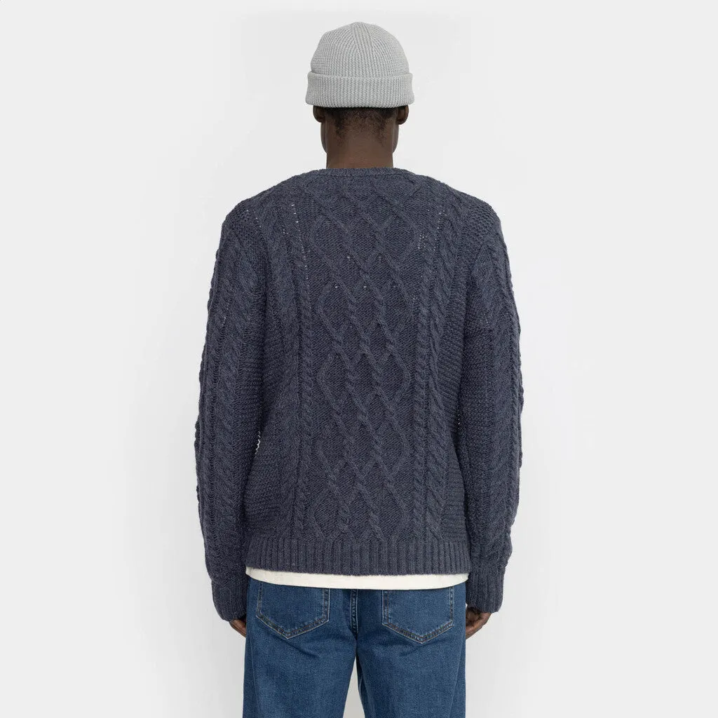 Cable knit sweather / 6585 - Navy sold by Revolution product image thumbnail 3