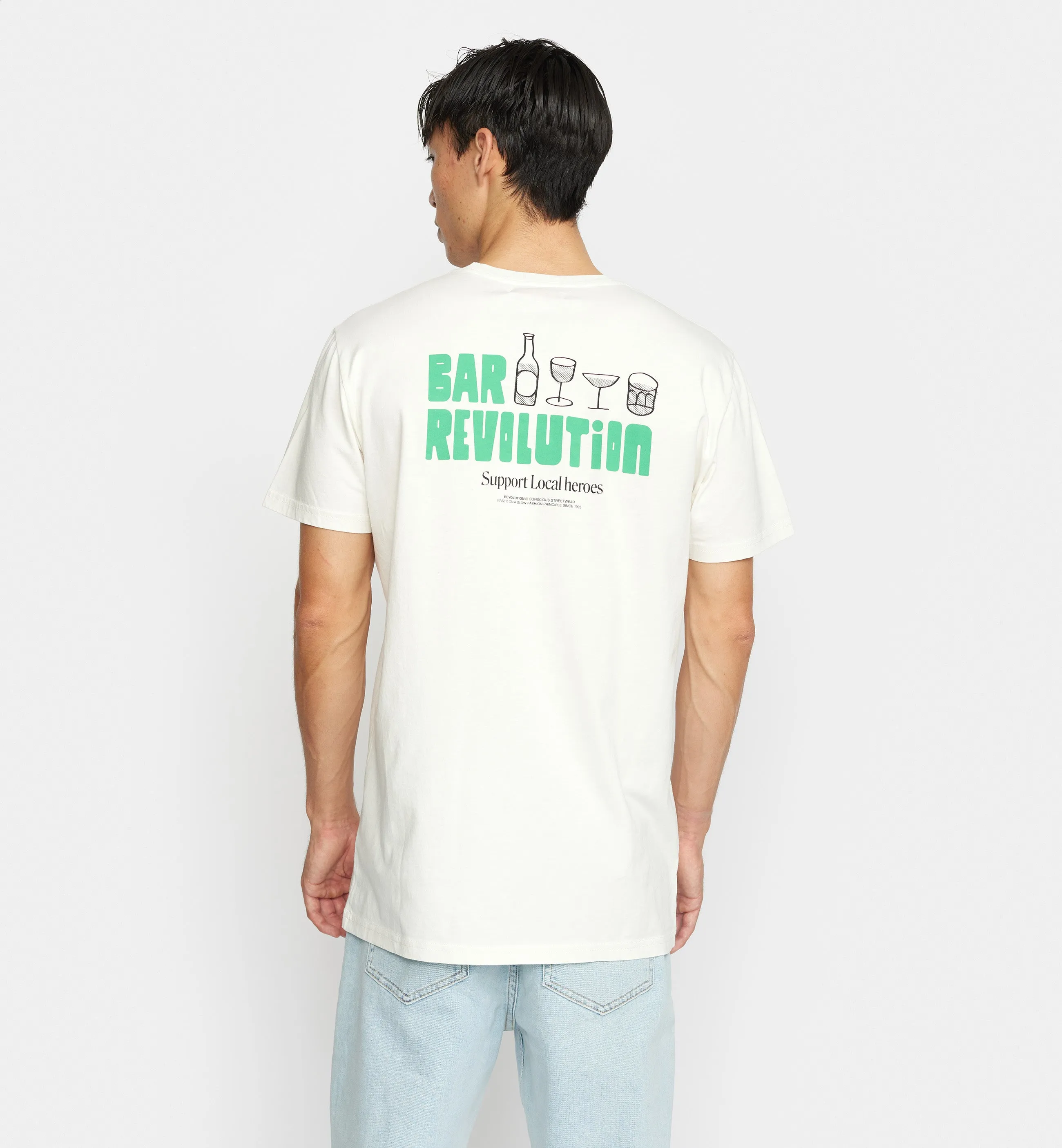 Printed T-shirt / 1374 BAR - Offwhite sold by Revolution product image thumbnail 2