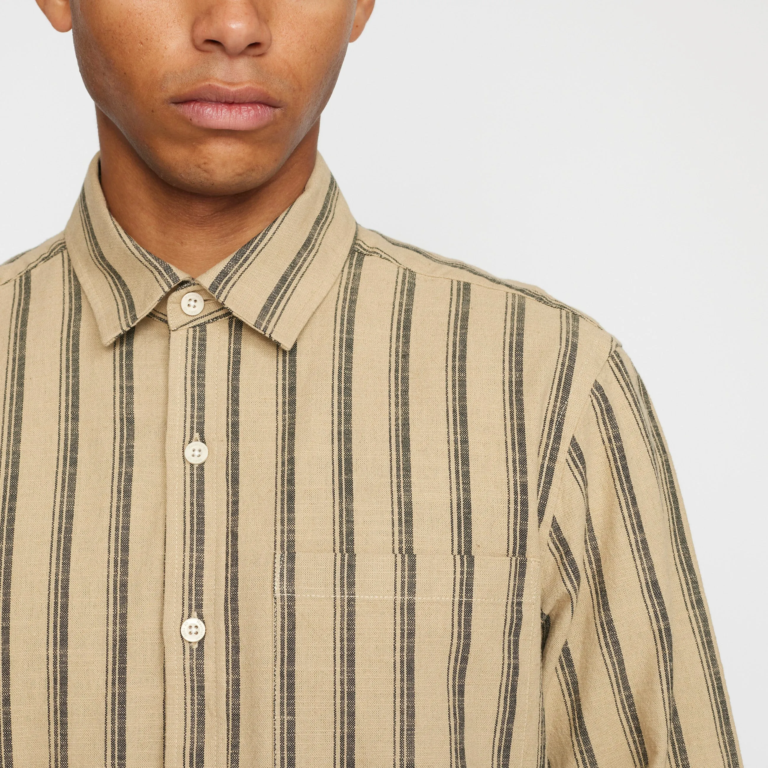 Loose Shirt / 3124 - Khaki sold by Revolution product image thumbnail 4