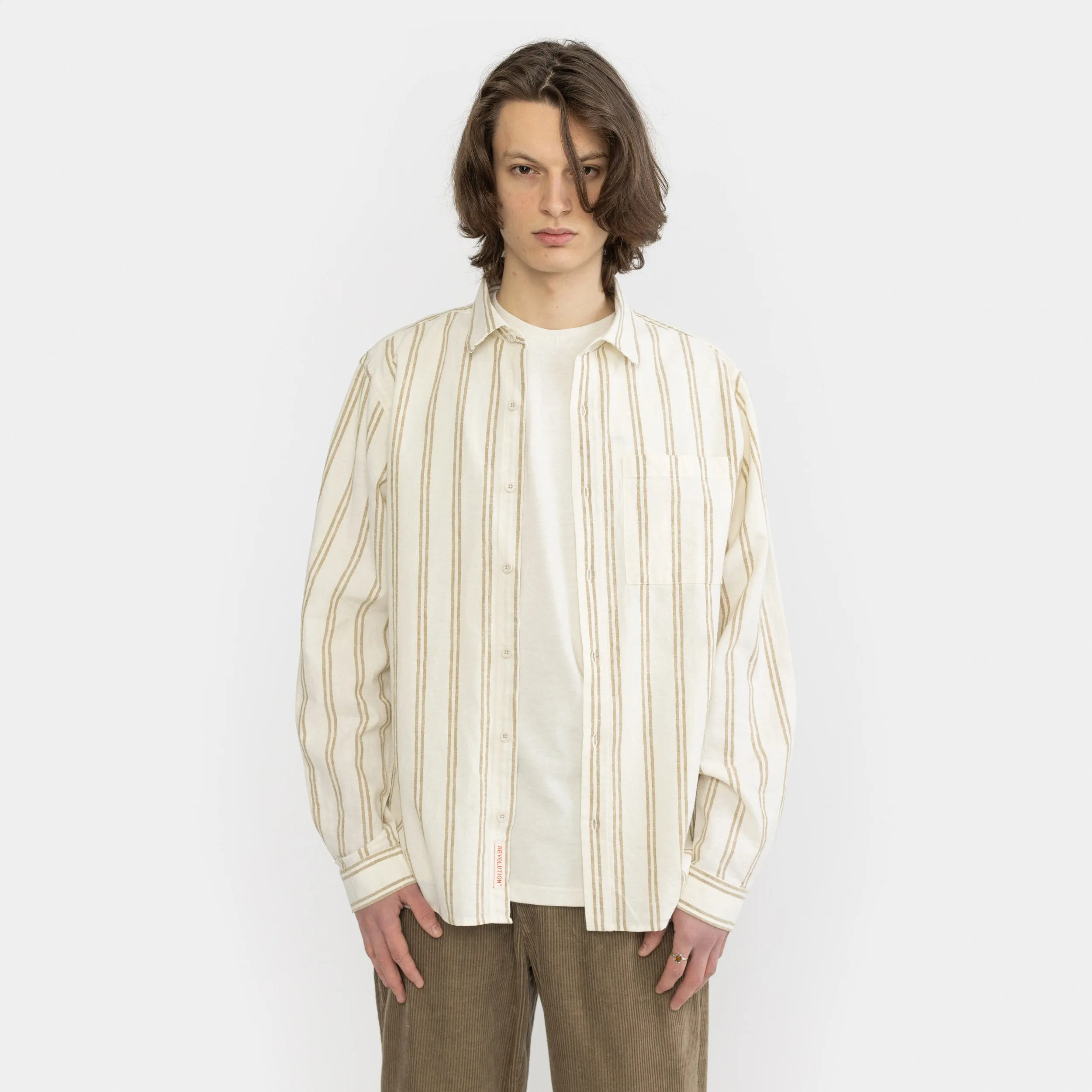 Loose Shirt / 3996 - Khaki sold by Revolution product image thumbnail 2