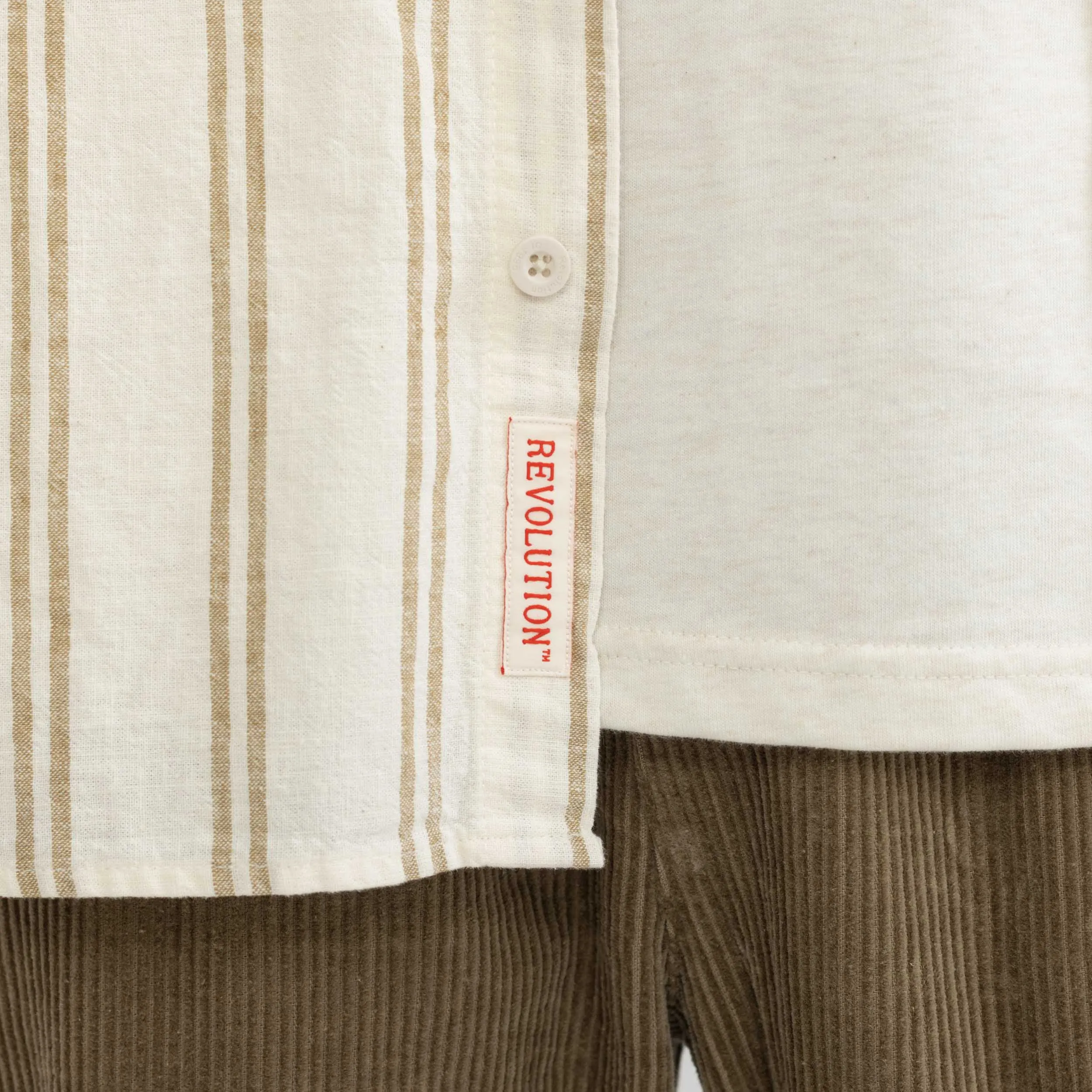 Loose Shirt / 3996 - Khaki sold by Revolution product image thumbnail 4