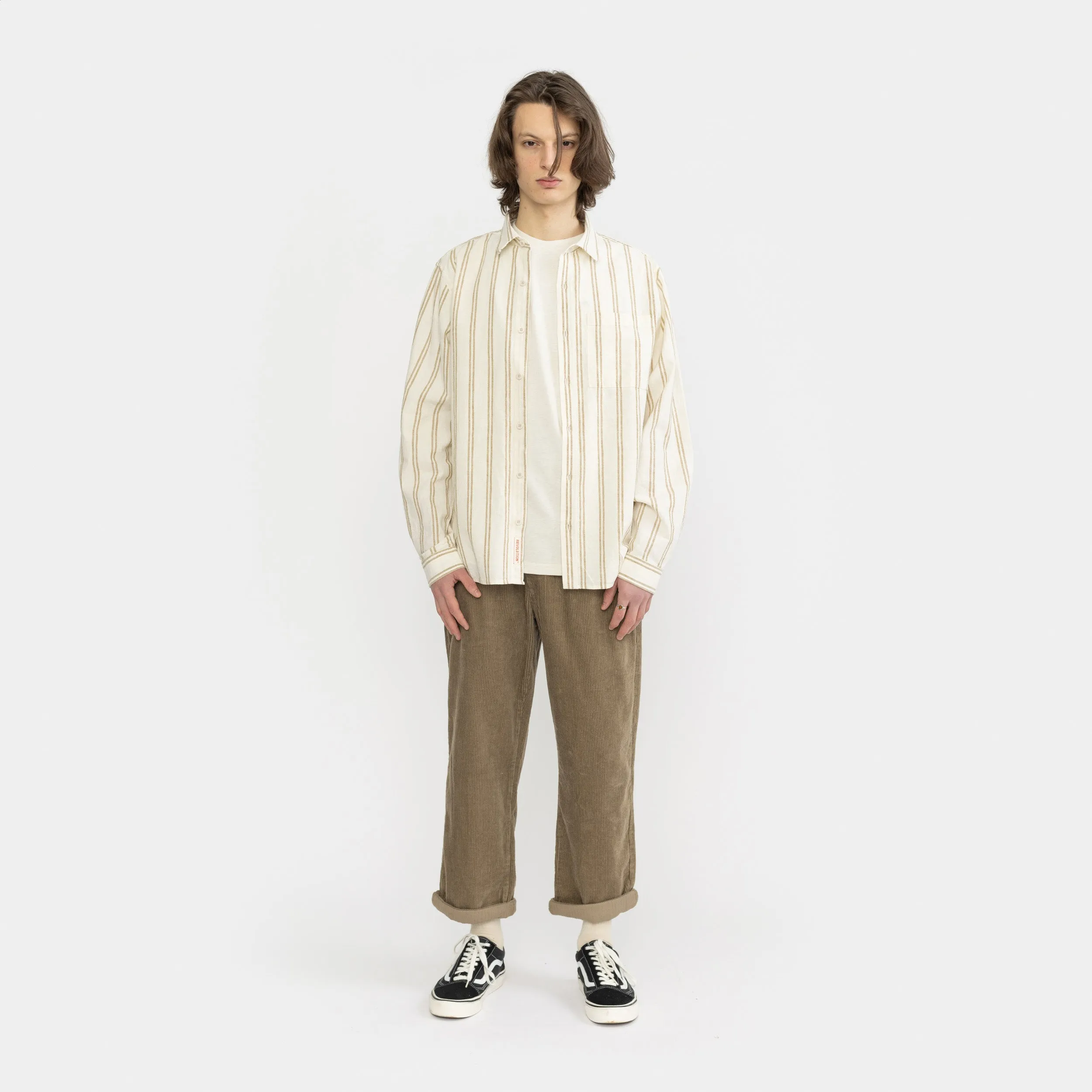 Loose Shirt / 3996 - Khaki sold by Revolution product image thumbnail 5