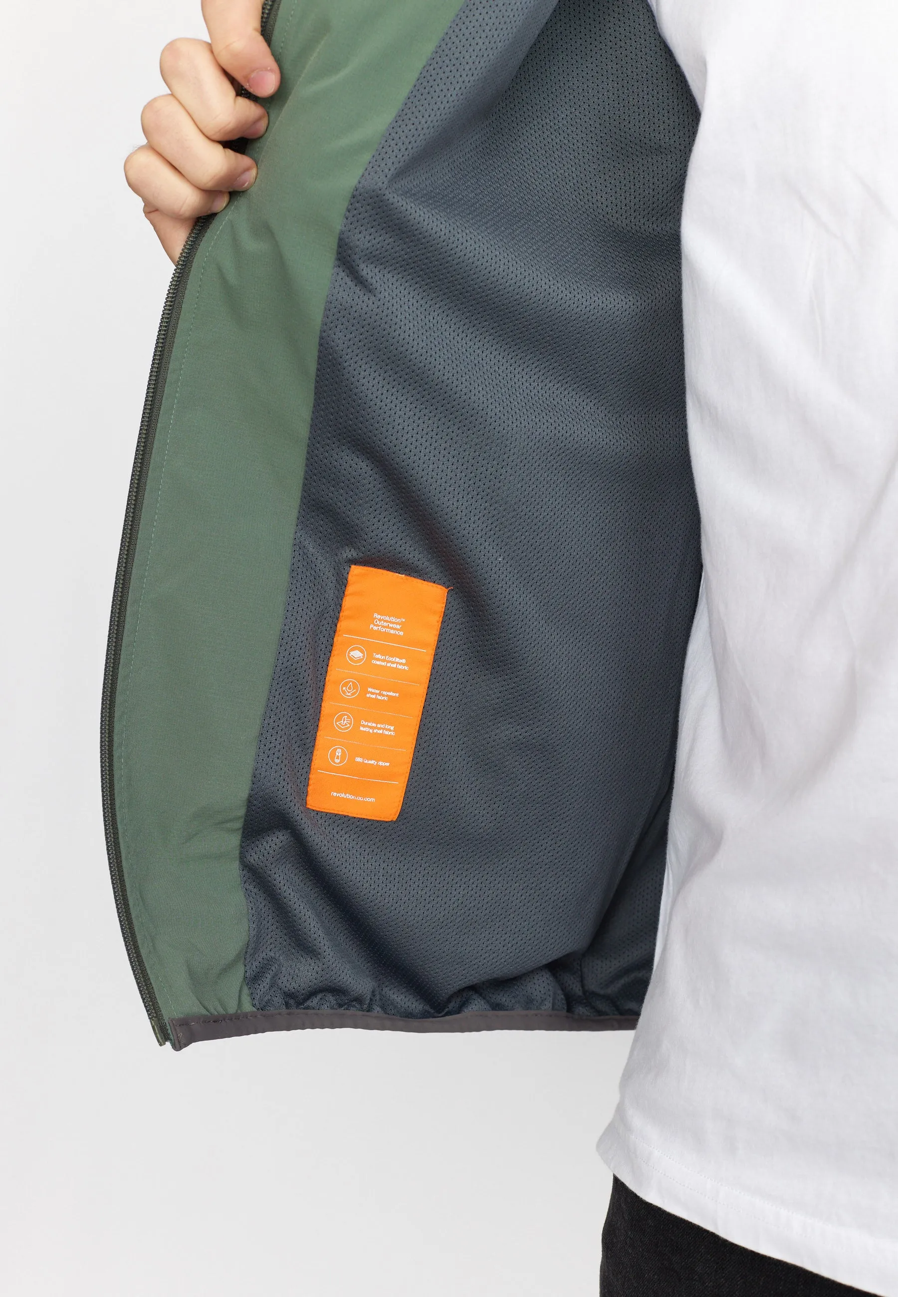 Hooded Track Jacket / 7838 - Dustgreen sold by Revolution product image thumbnail 5