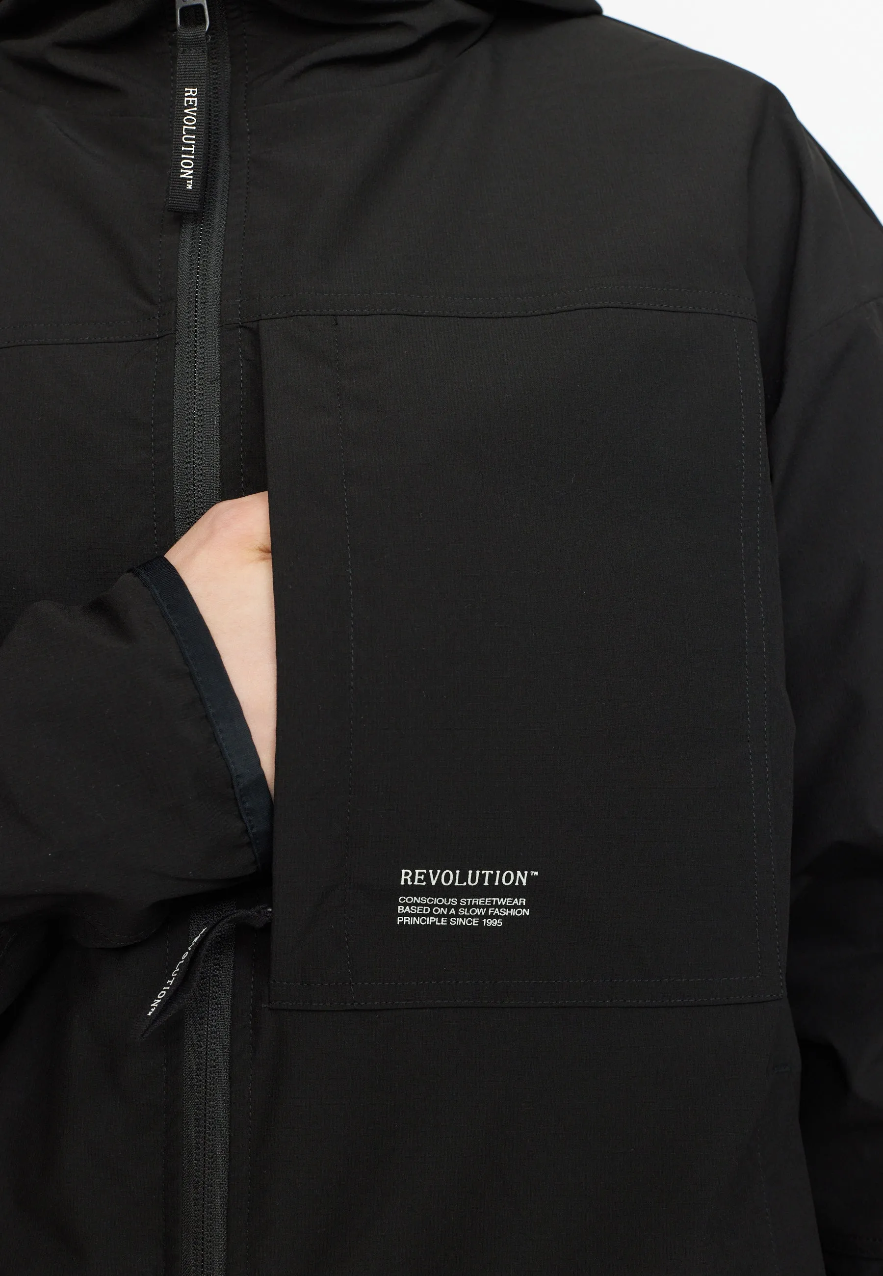 Hooded Track Jacket / 7838 - Black sold by Revolution product image thumbnail 4