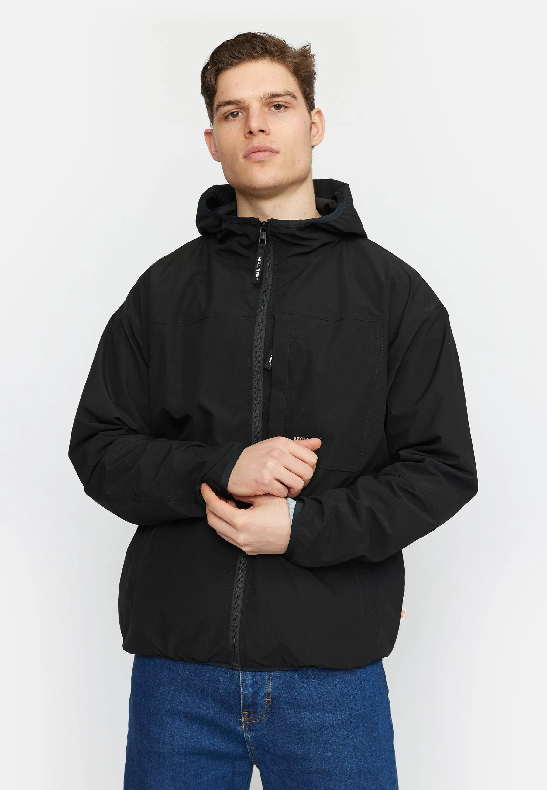 Hooded Track Jacket / 7838 - Black sold by Revolution
