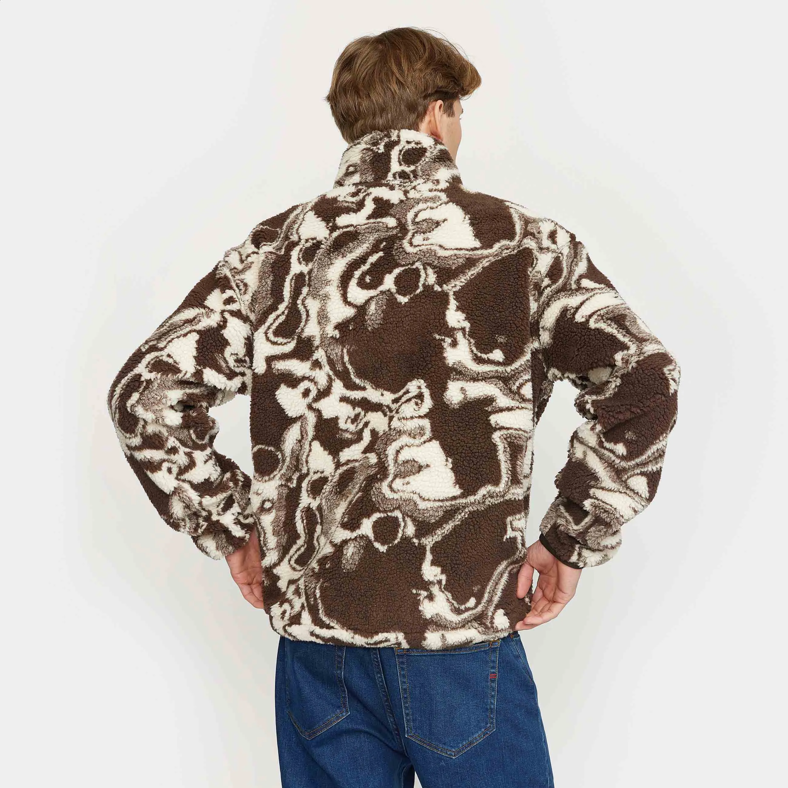 Printed Teddy Jacket / 7016 - Brown sold by Revolution product image thumbnail 3
