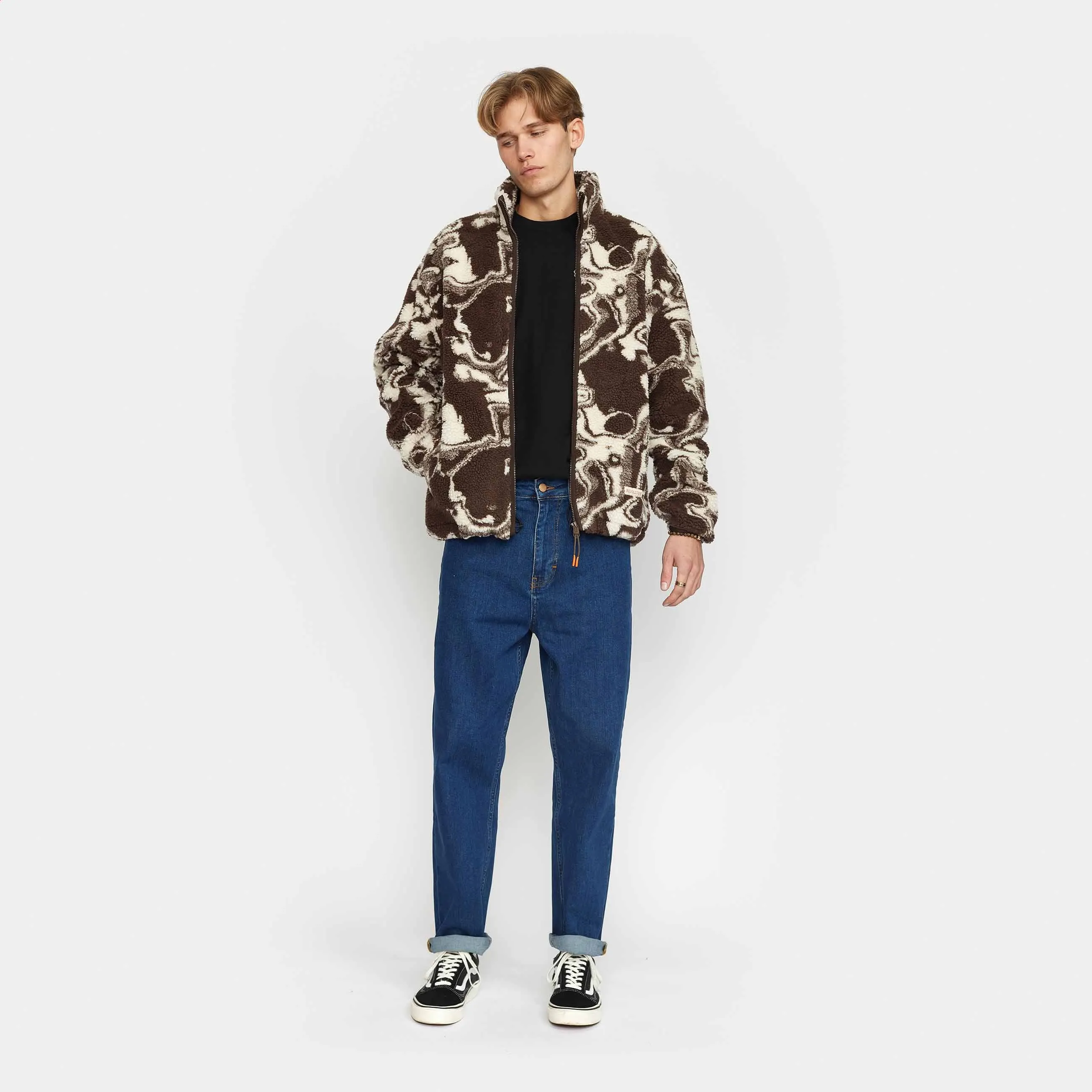 Printed Teddy Jacket / 7016 - Brown sold by Revolution
