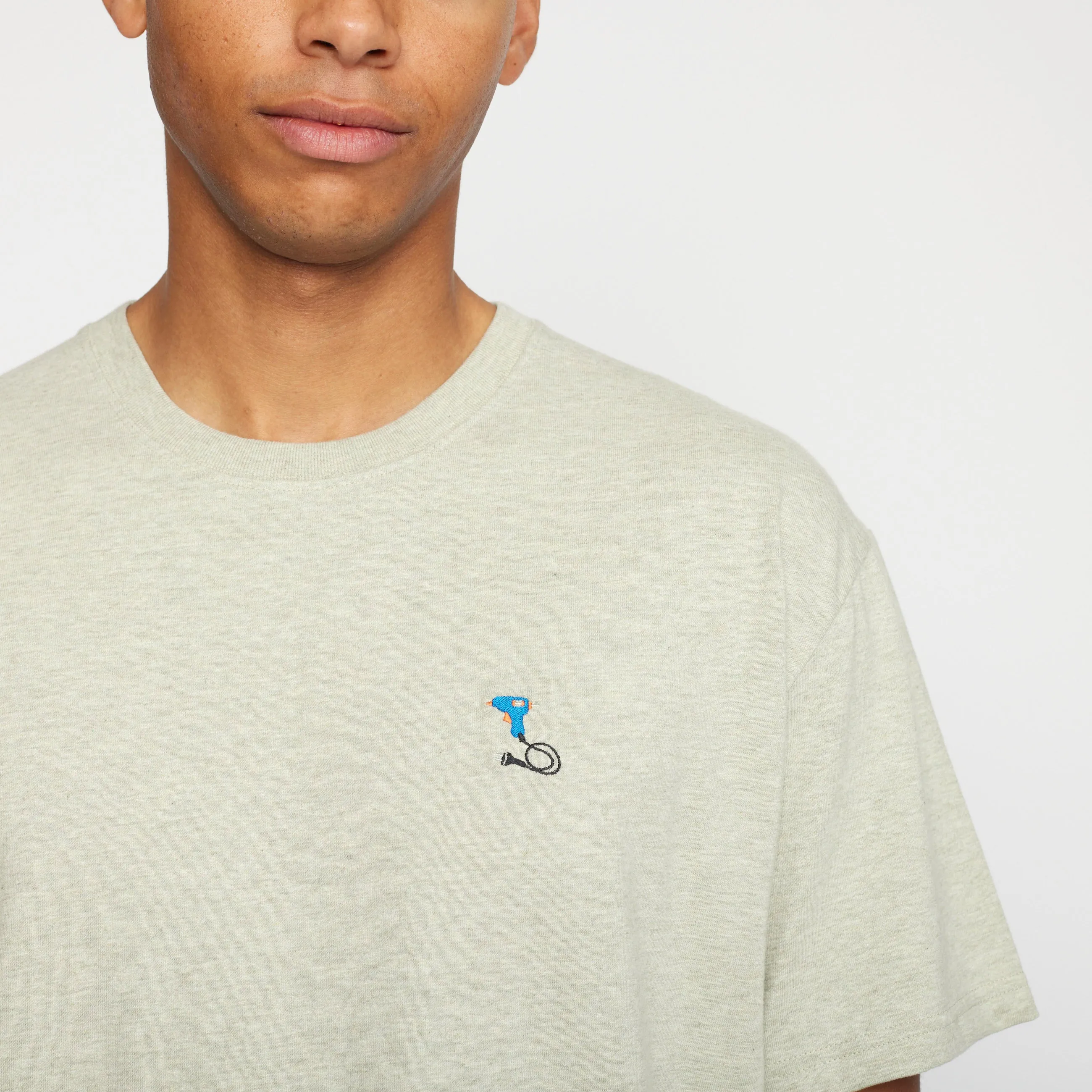 Application T-Shirt / 1378 GLU - Lightgreen-melange sold by Revolution