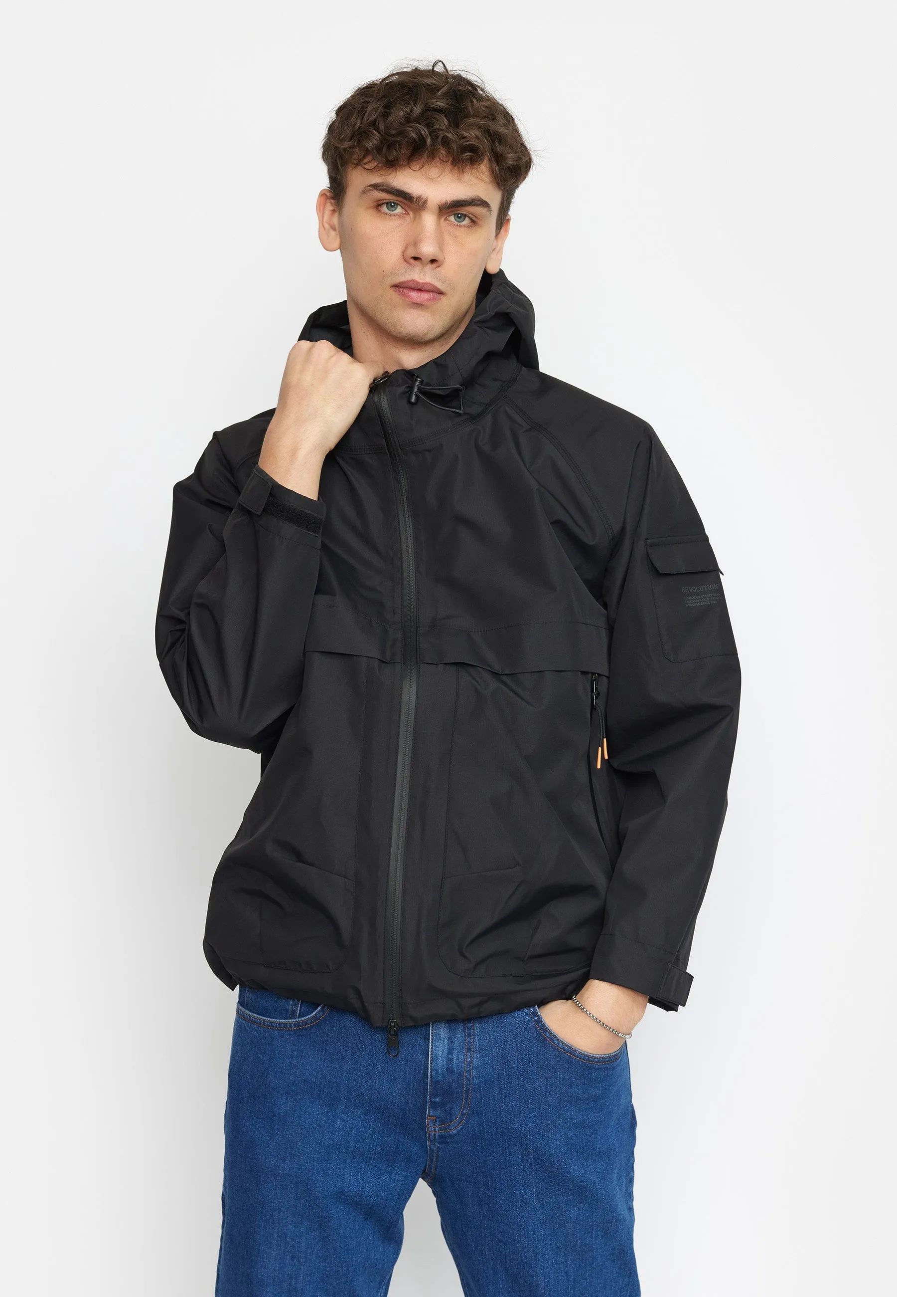 Hooded Tech Jacket / 7863 - Black sold by Revolution product image thumbnail 5
