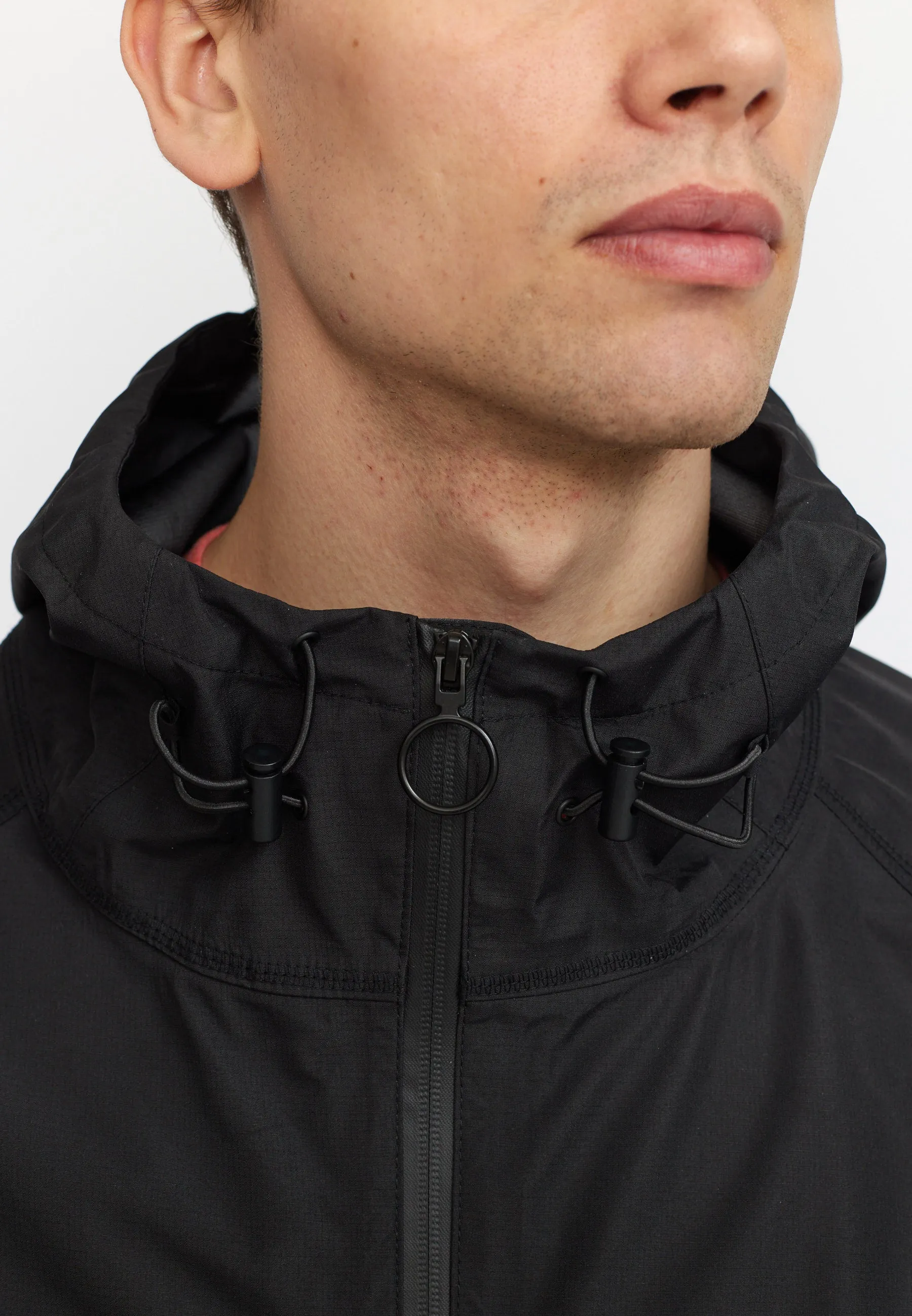 Hooded Tech Jacket / 7863 - Black sold by Revolution