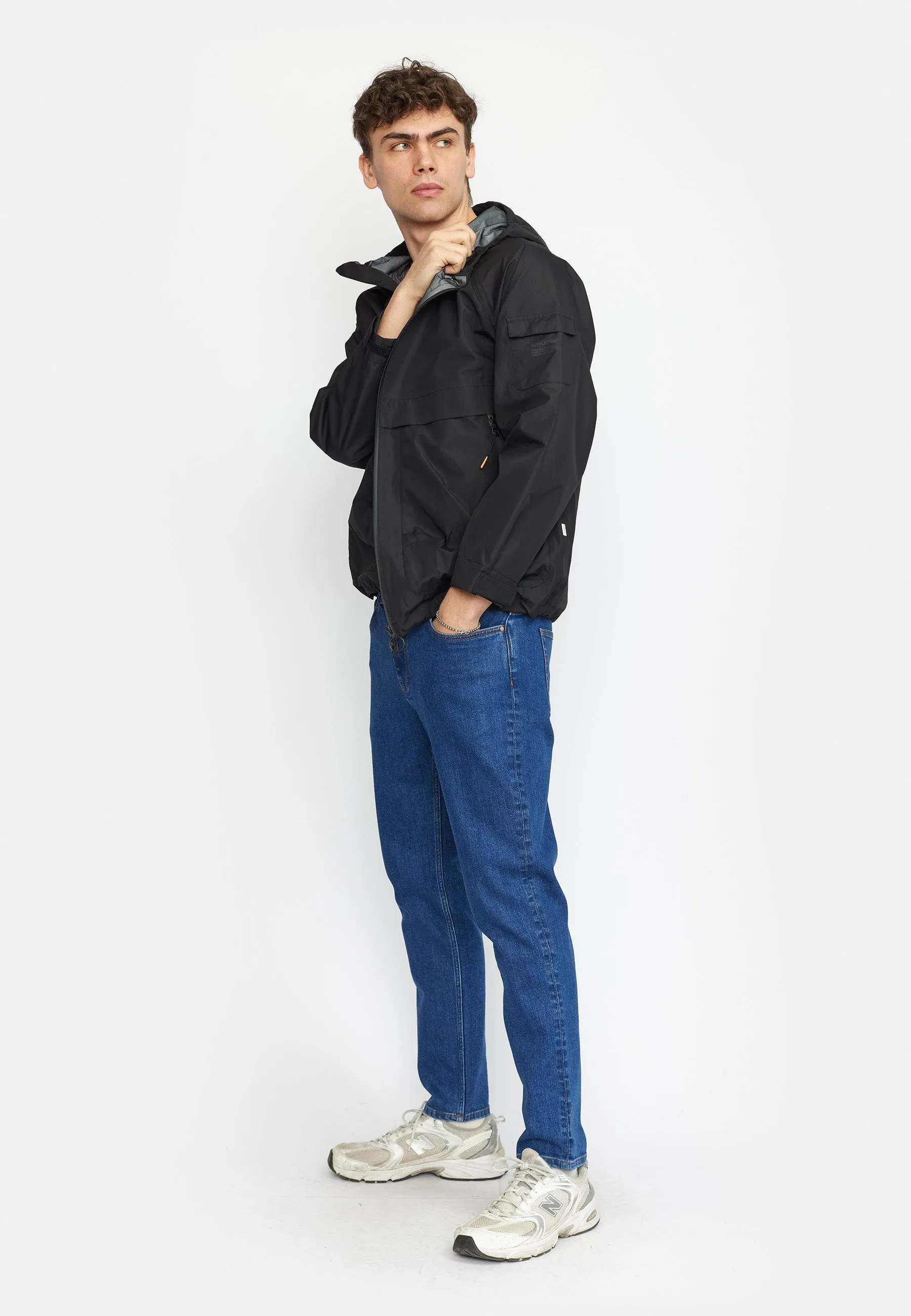 Hooded Tech Jacket / 7863 - Black sold by Revolution product image thumbnail 3