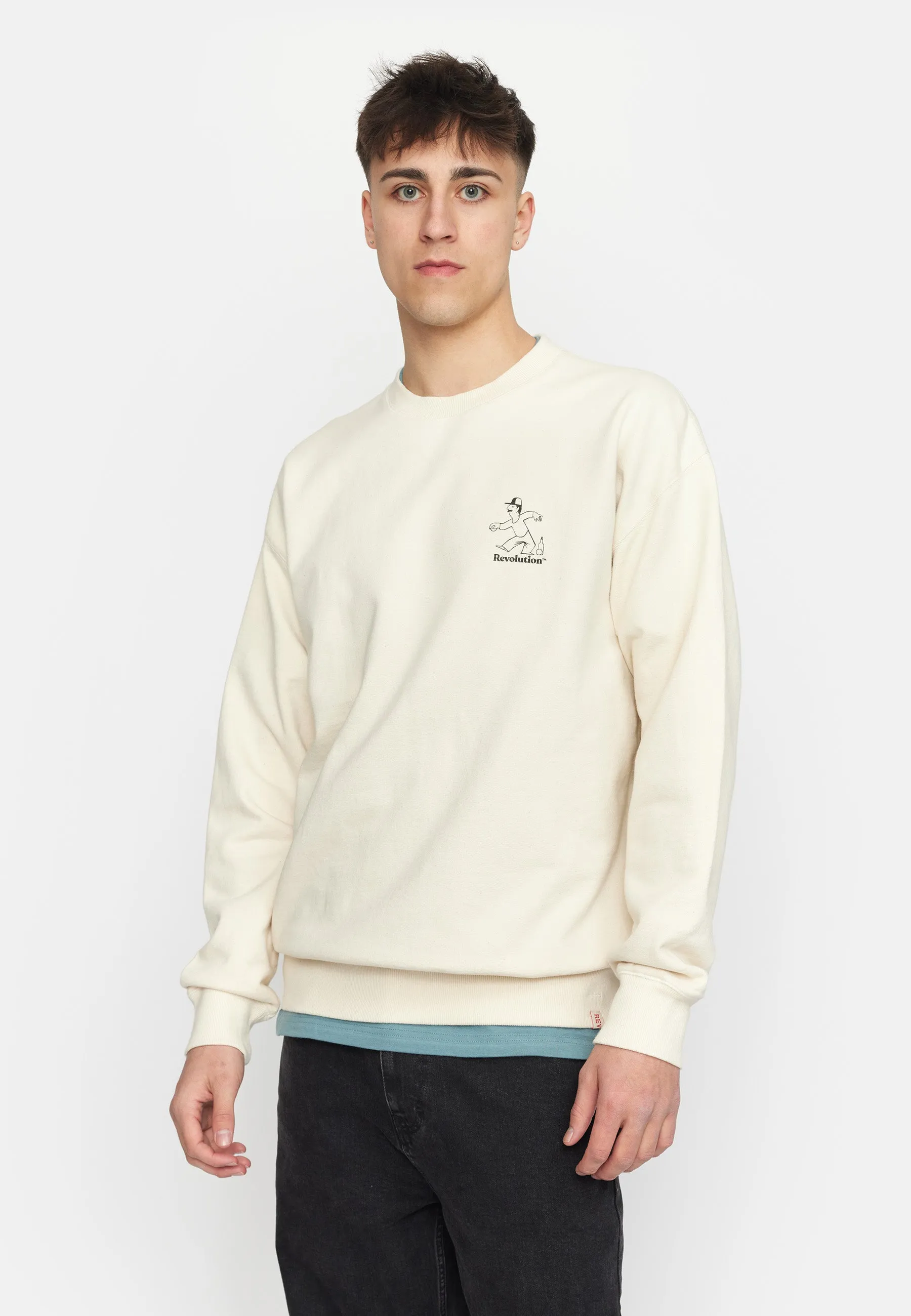 Printed Crewneck / 2786 PET - Offwhite sold by Revolution product image thumbnail 4