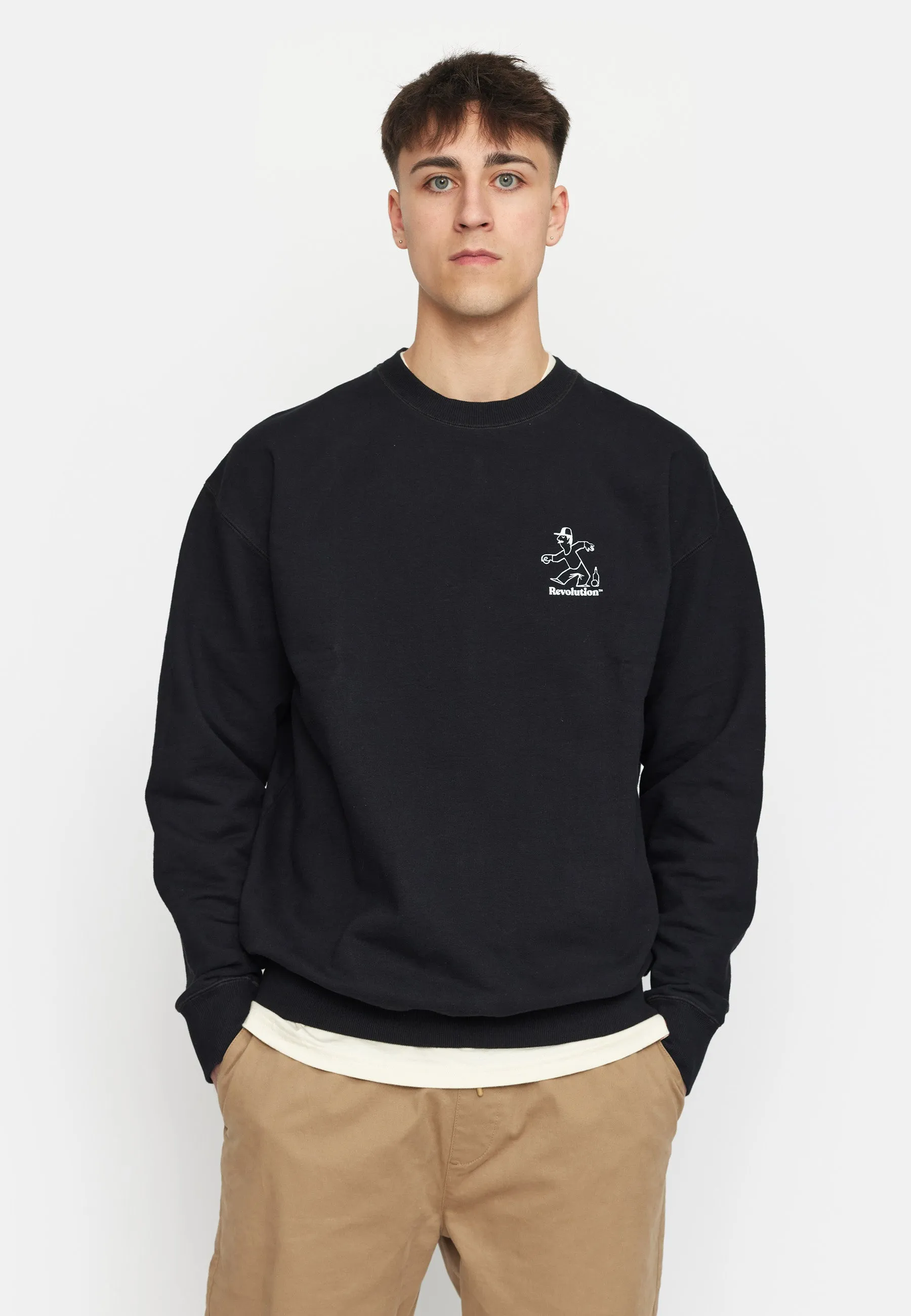 Printed Crewneck / 2786 PET - Black sold by Revolution product image thumbnail 4