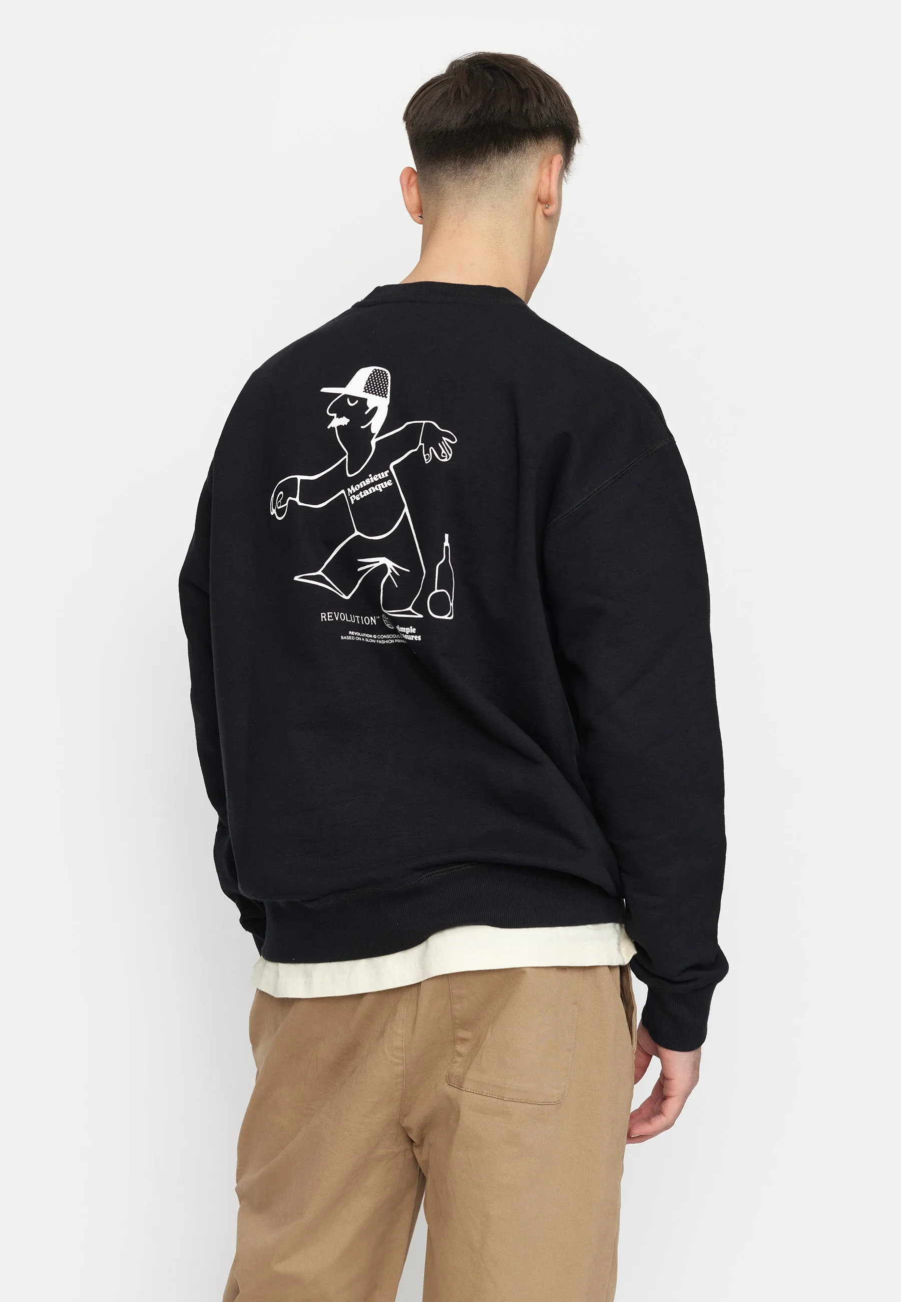 Printed Crewneck / 2786 PET - Black sold by Revolution product image thumbnail 5