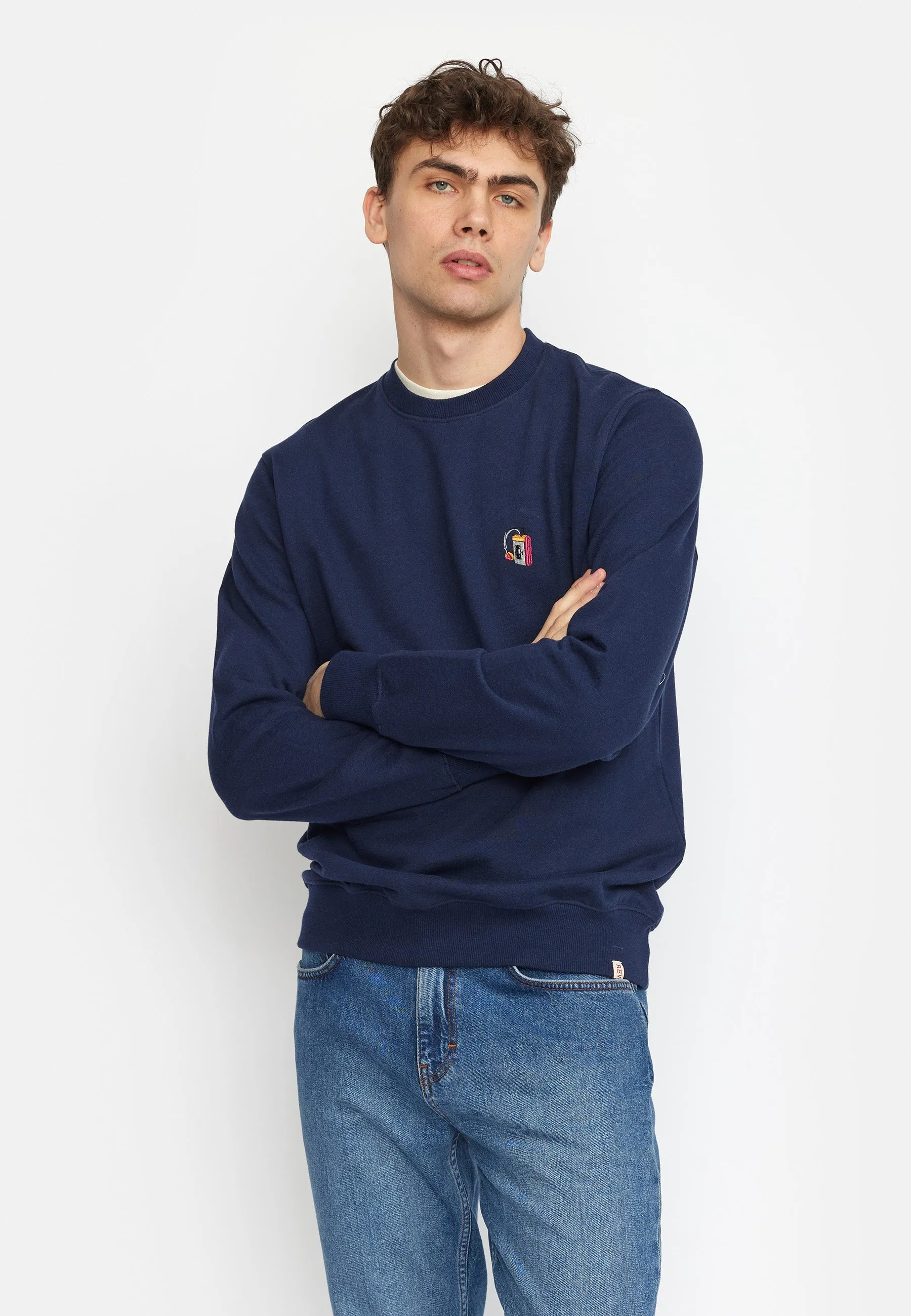 Application Sweatshirt / 2785 WAL - Navy-melange sold by Revolution product image thumbnail 3