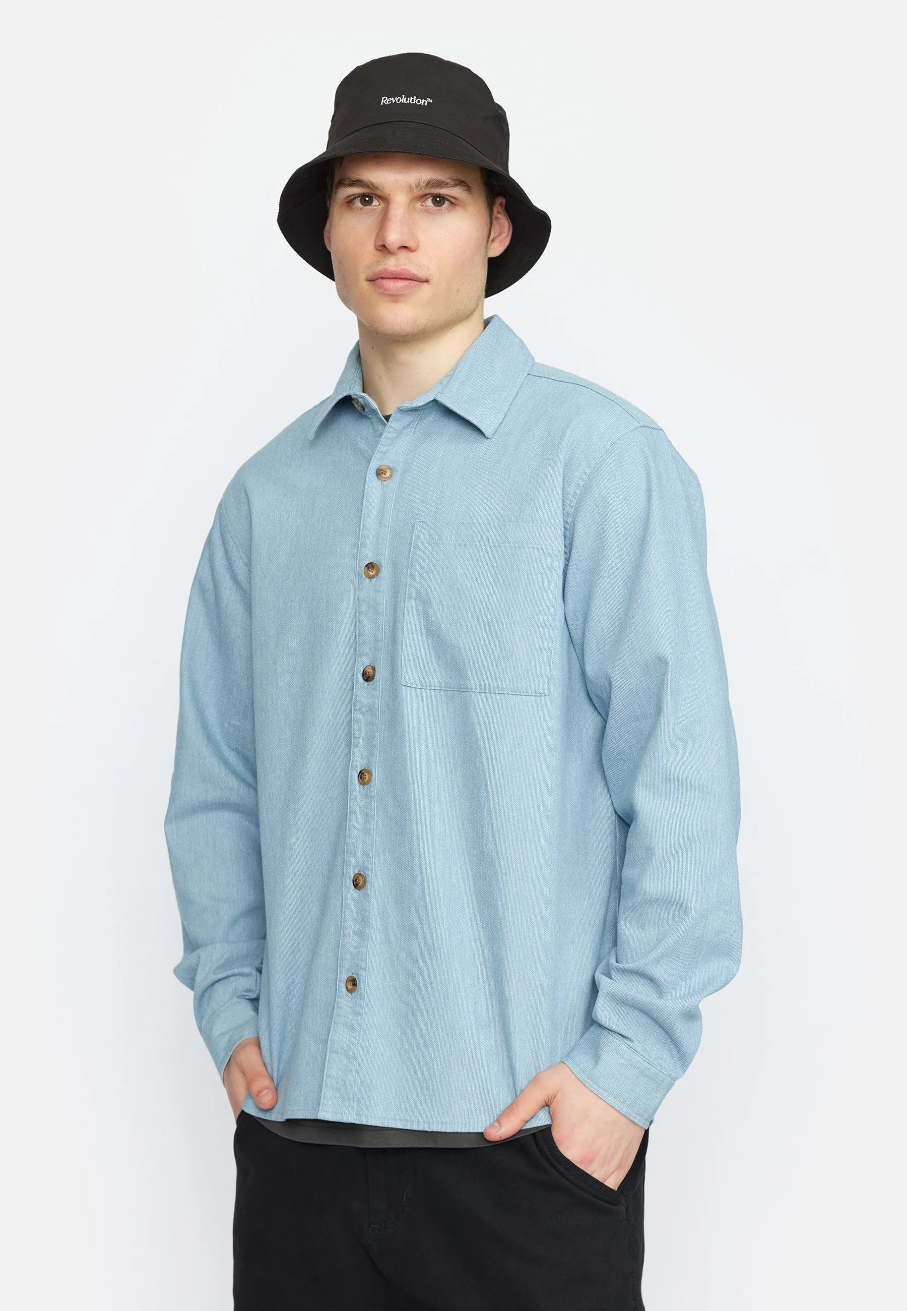 Loose Shirt / 3115 - Lightblue sold by Revolution