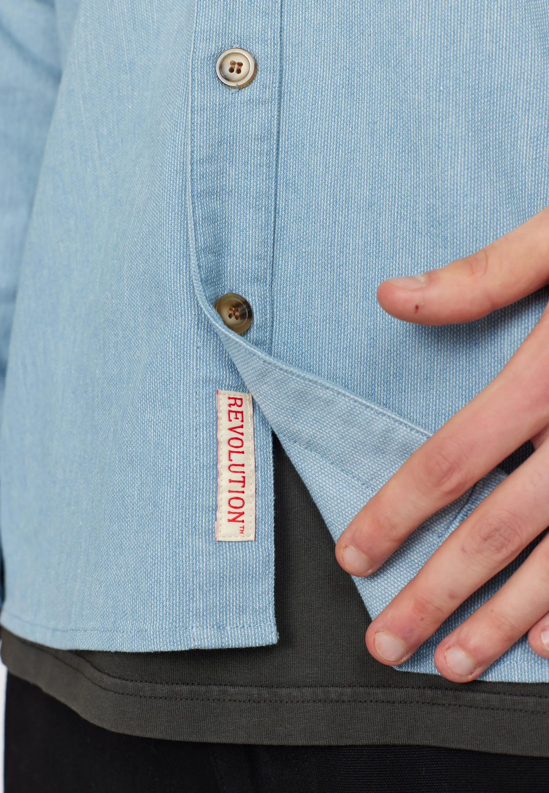 Loose Shirt / 3115 - Lightblue sold by Revolution product image thumbnail 5