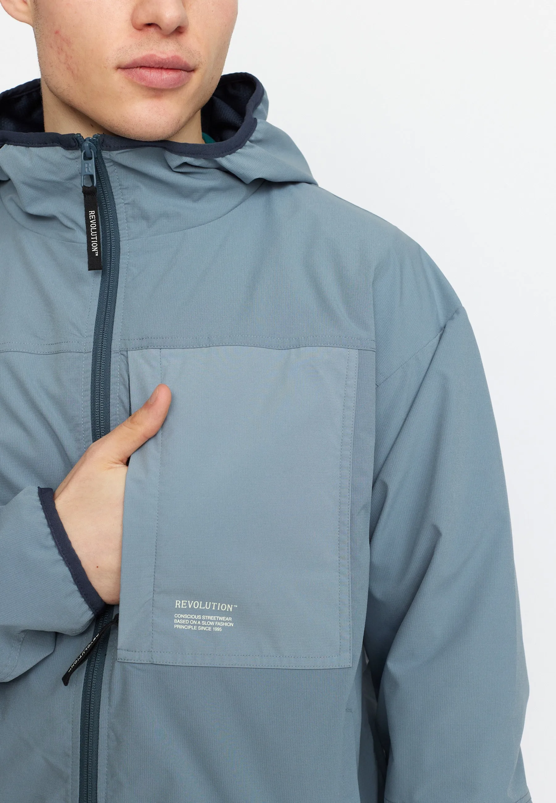 Hooded Track Jacket / 7838 - Blue sold by Revolution product image thumbnail 4