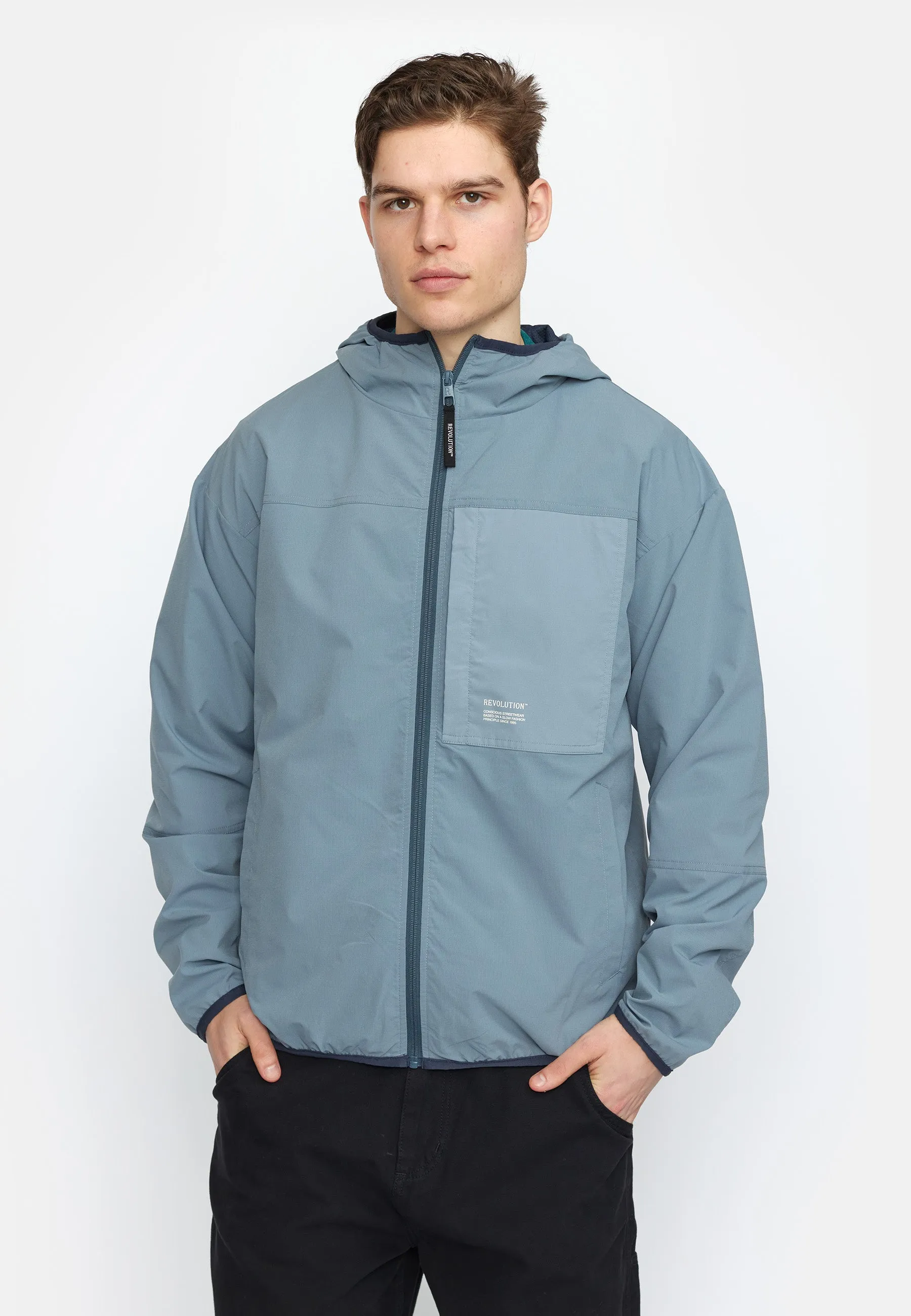 Hooded Track Jacket / 7838 - Blue sold by Revolution