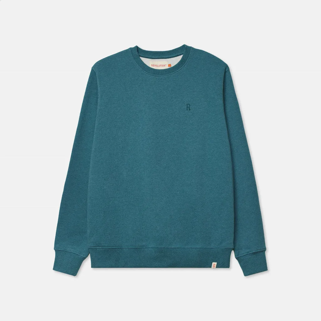 Regular Crewneck / 2062 REV - Petrol-melange sold by Revolution