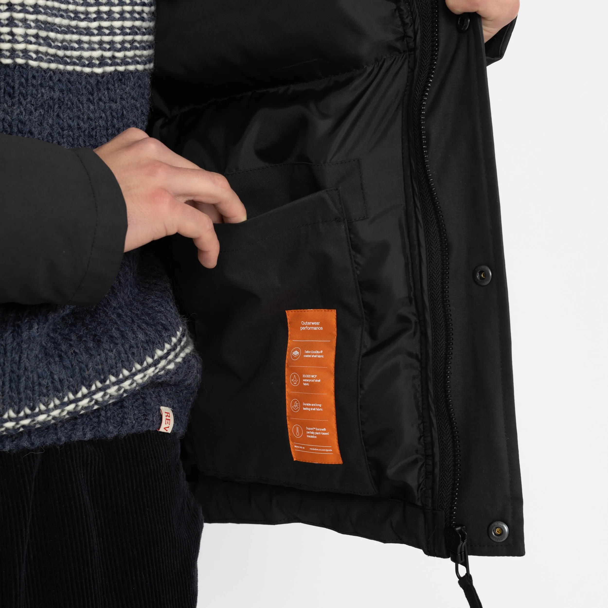 Puffer Jacket / 7784 - Black sold by Revolution product image thumbnail 5