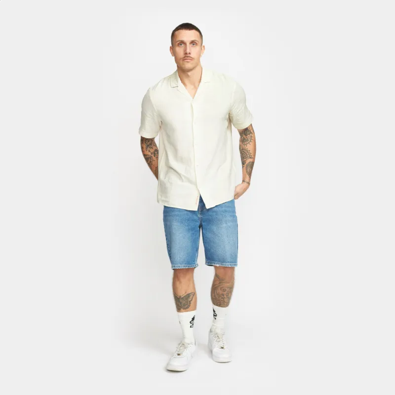 Short-sleeved Cuban Shirt / 3927 - Offwhite sold by Revolution