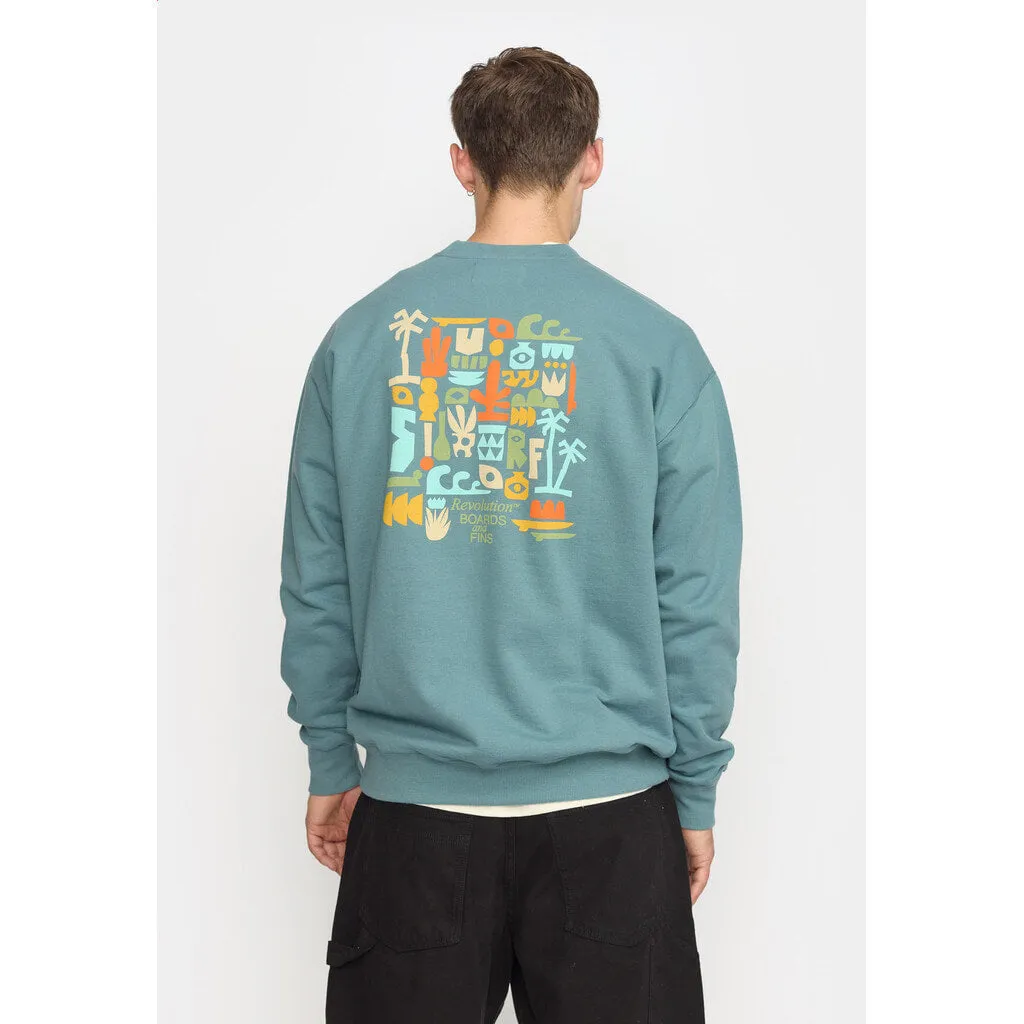 Printed Crewneck / 2788 FIN - Blue sold by Revolution product image thumbnail 5