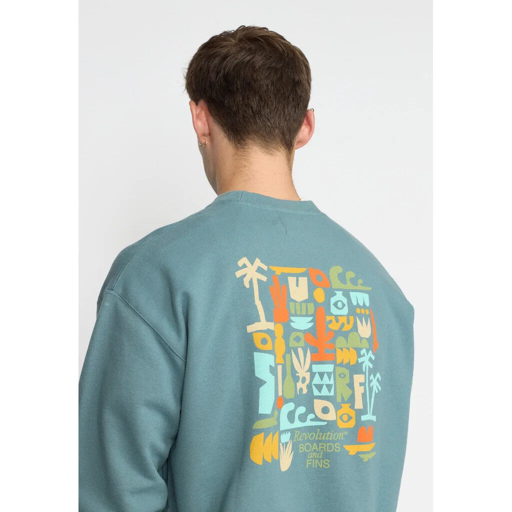 Printed Crewneck / 2788 FIN - Blue sold by Revolution product image thumbnail 2