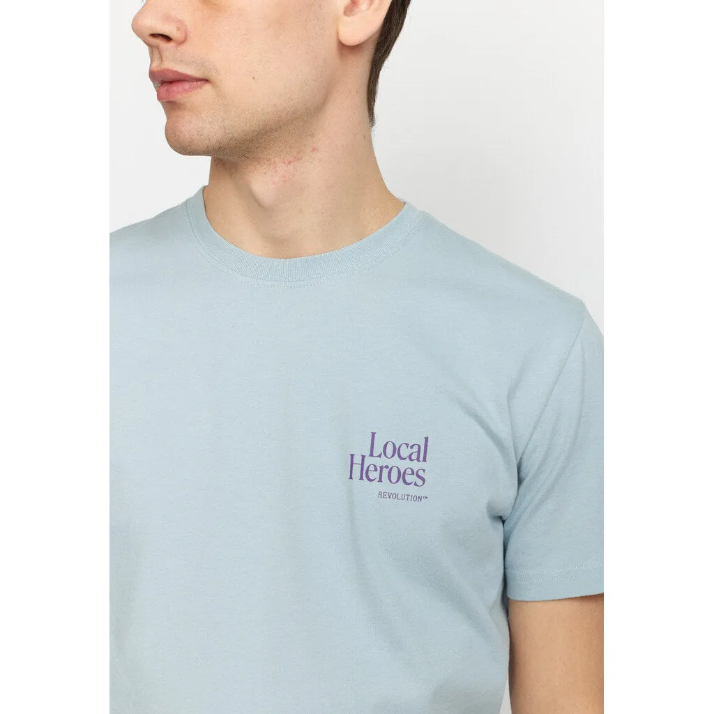 Printed T-shirt / 1388 GRO - Lightblue sold by Revolution