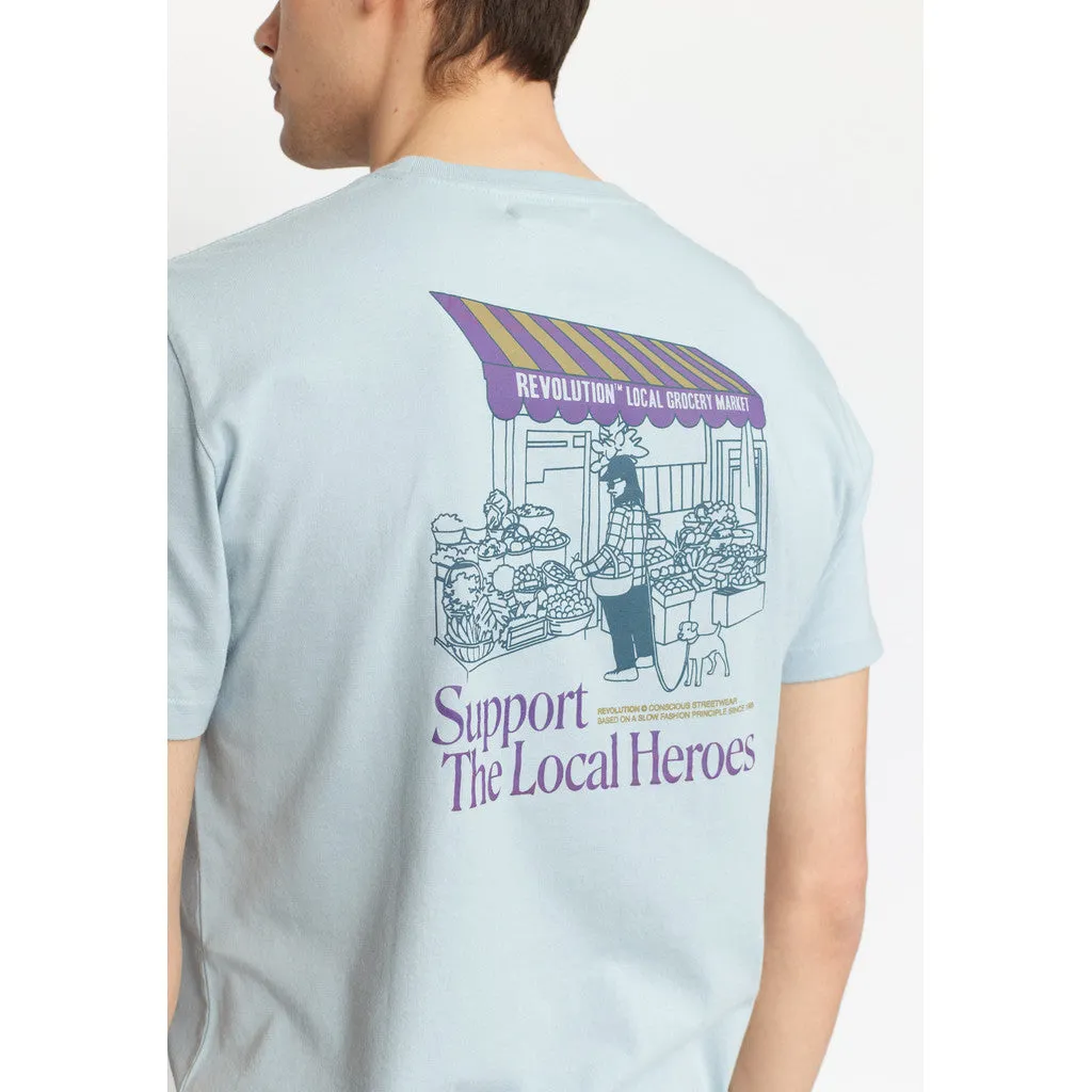 Printed T-shirt / 1388 GRO - Lightblue sold by Revolution product image thumbnail 2