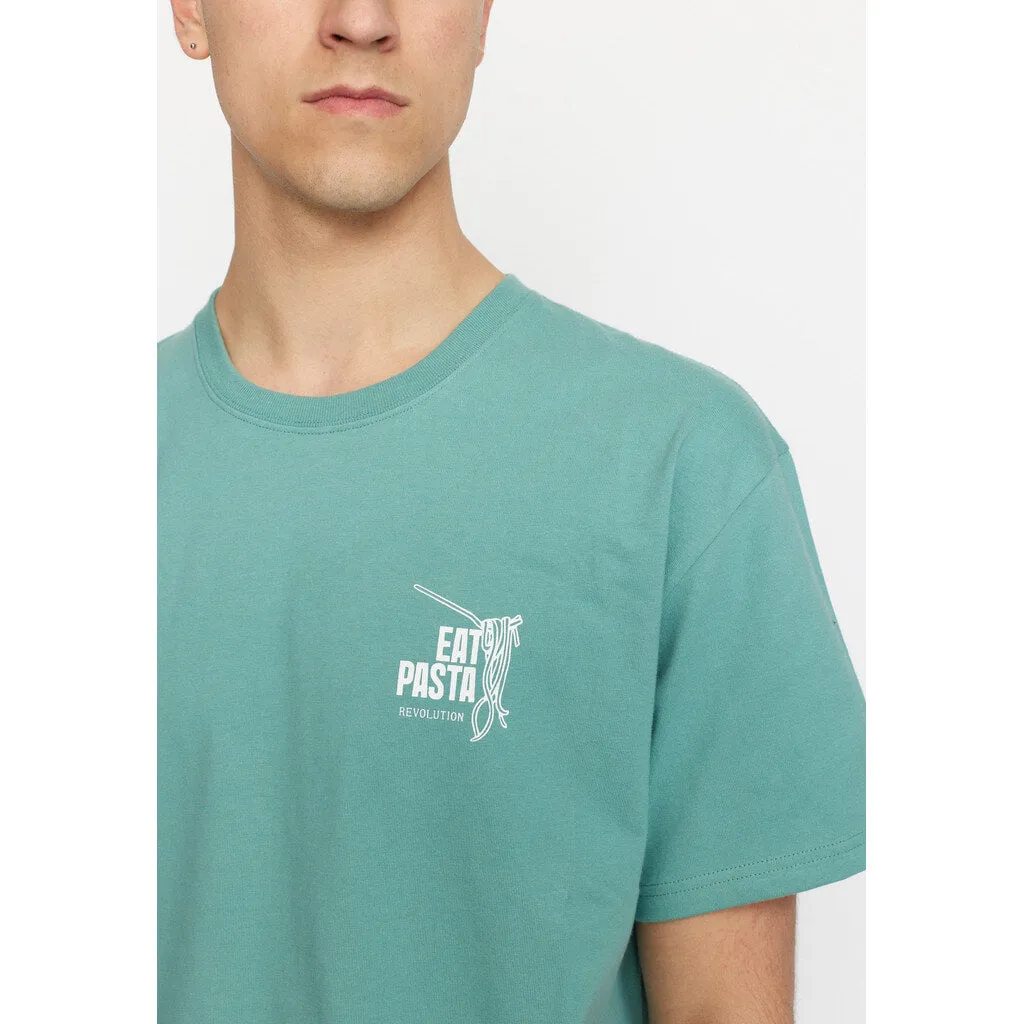 Printed T-shirt / 1387 EAT - Dustgreen sold by Revolution