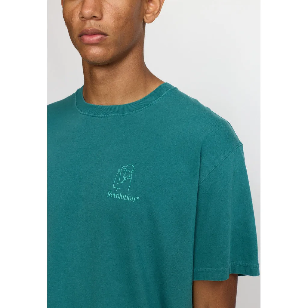 Printed T-shirt / 1389 WAL - Petrol sold by Revolution