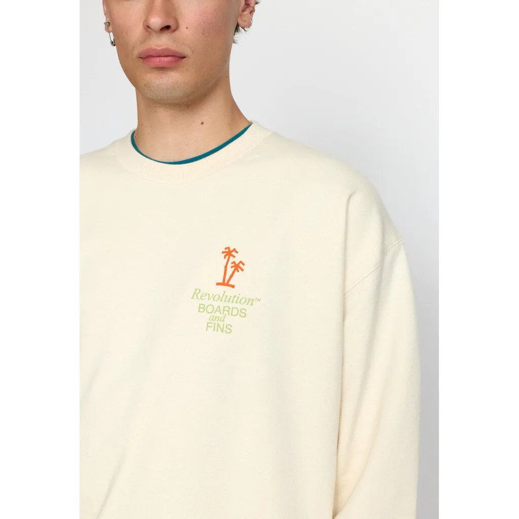 Printed Crewneck / 2788 FIN - Offwhite sold by Revolution