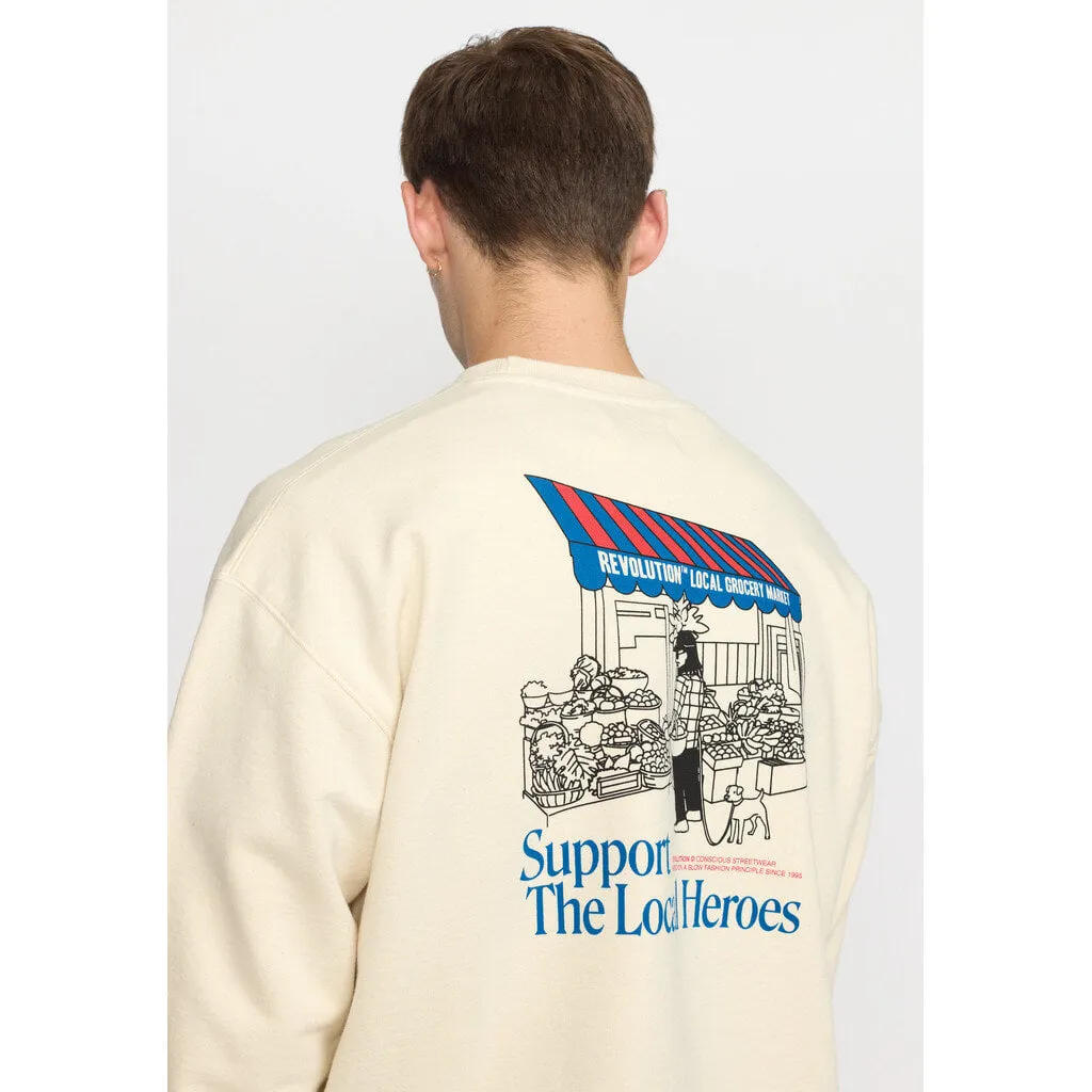 Printed Crewneck / 2788 GRO - Offwhite sold by Revolution product image thumbnail 2