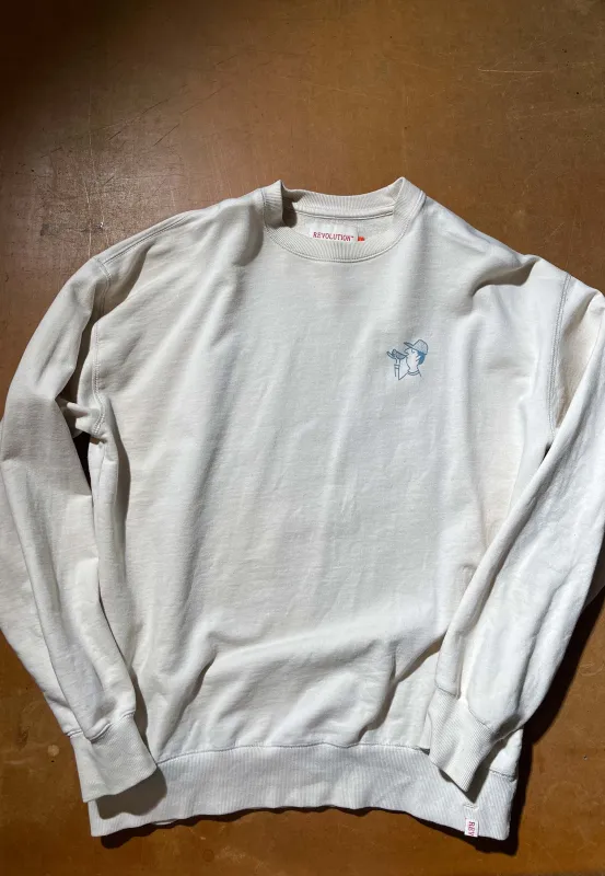 Loose Crewneck / V 2755 COF - Offwhite-melange sold by Revolution