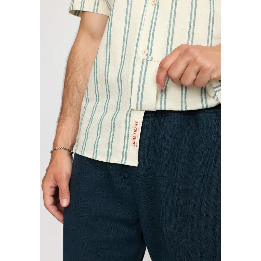 Short-sleeved Cuban Shirt / 3865 - Petrol sold by Revolution product image thumbnail 4