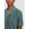 Terry Short-sleeved Cuban Shirt / 3823 - Blue sold by Revolution