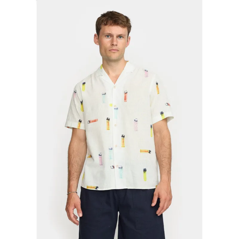 Short-sleeved Cuban Shirt / 3170 - Offwhite sold by Revolution